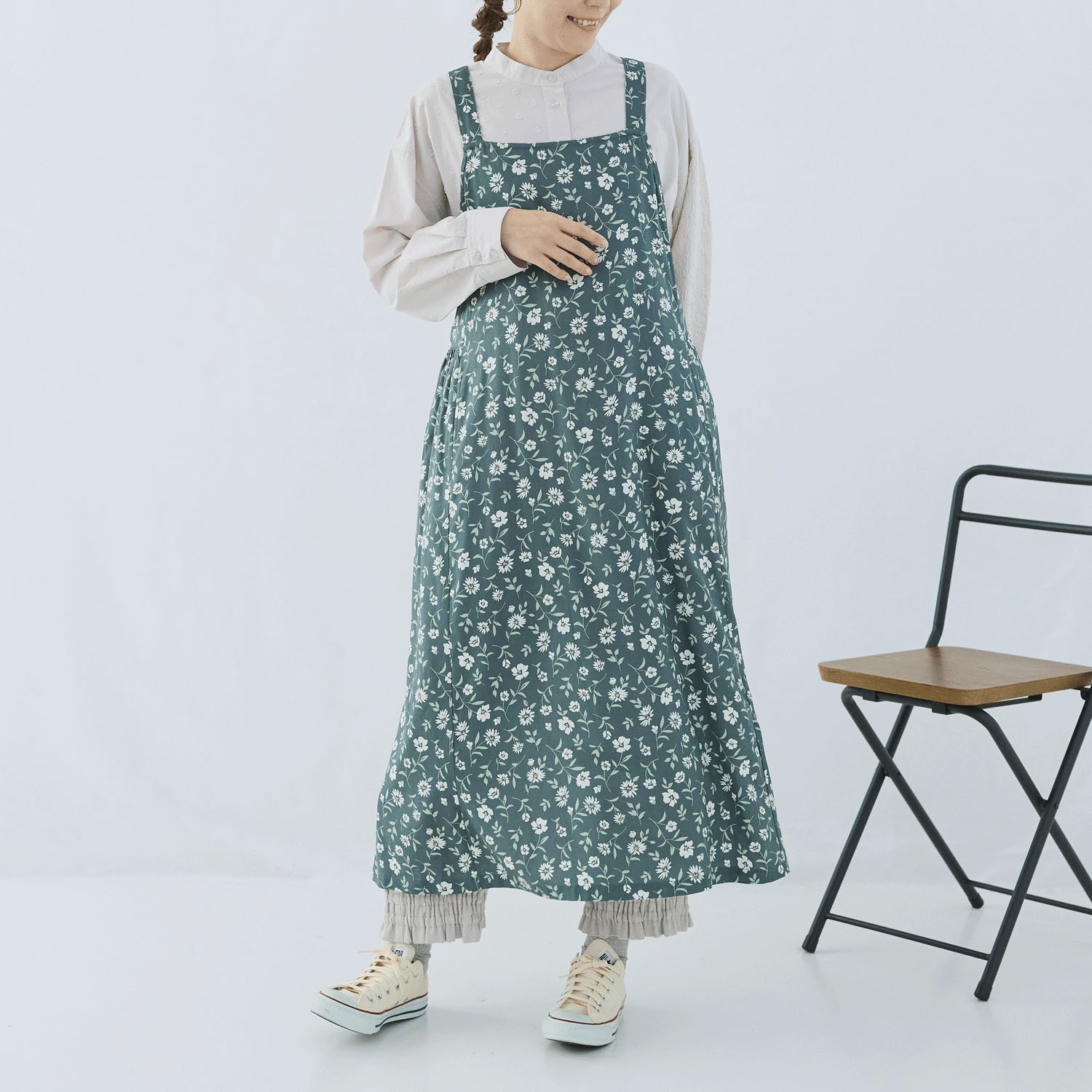 cloudnine ノンノ 花柄プリントワンピースエプロン - 画像7