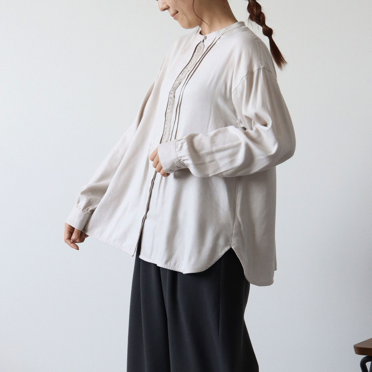 cloudnine ノンノ 前立てレース付長袖ブラウス - 画像10