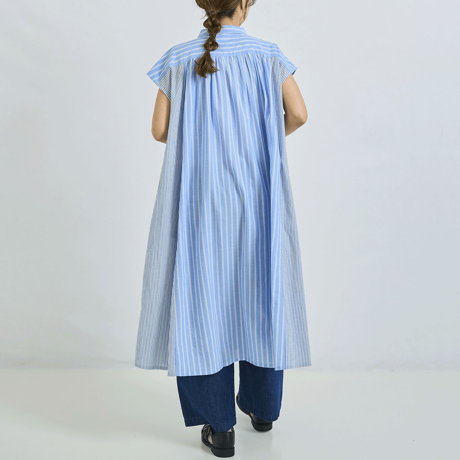 ノンノ コットン布帛2柄切替ワンピース - 画像12