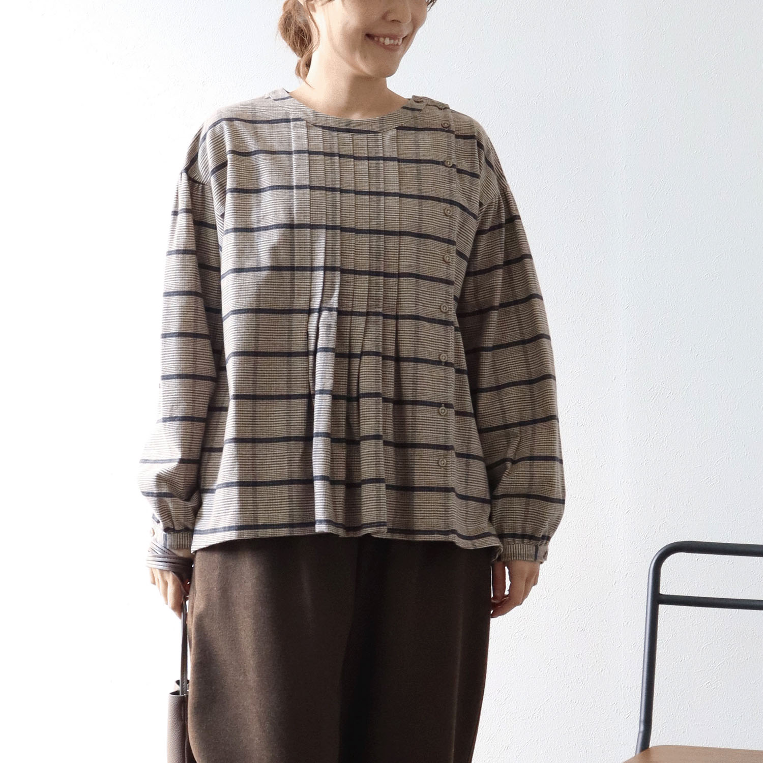 cloudnine ノンノ ストライプ・チェック柄アソートブラウス - 画像10