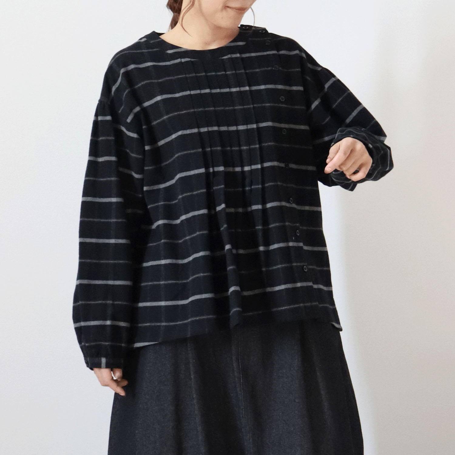 cloudnine ノンノ ストライプ・チェック柄アソートブラウス - 画像1