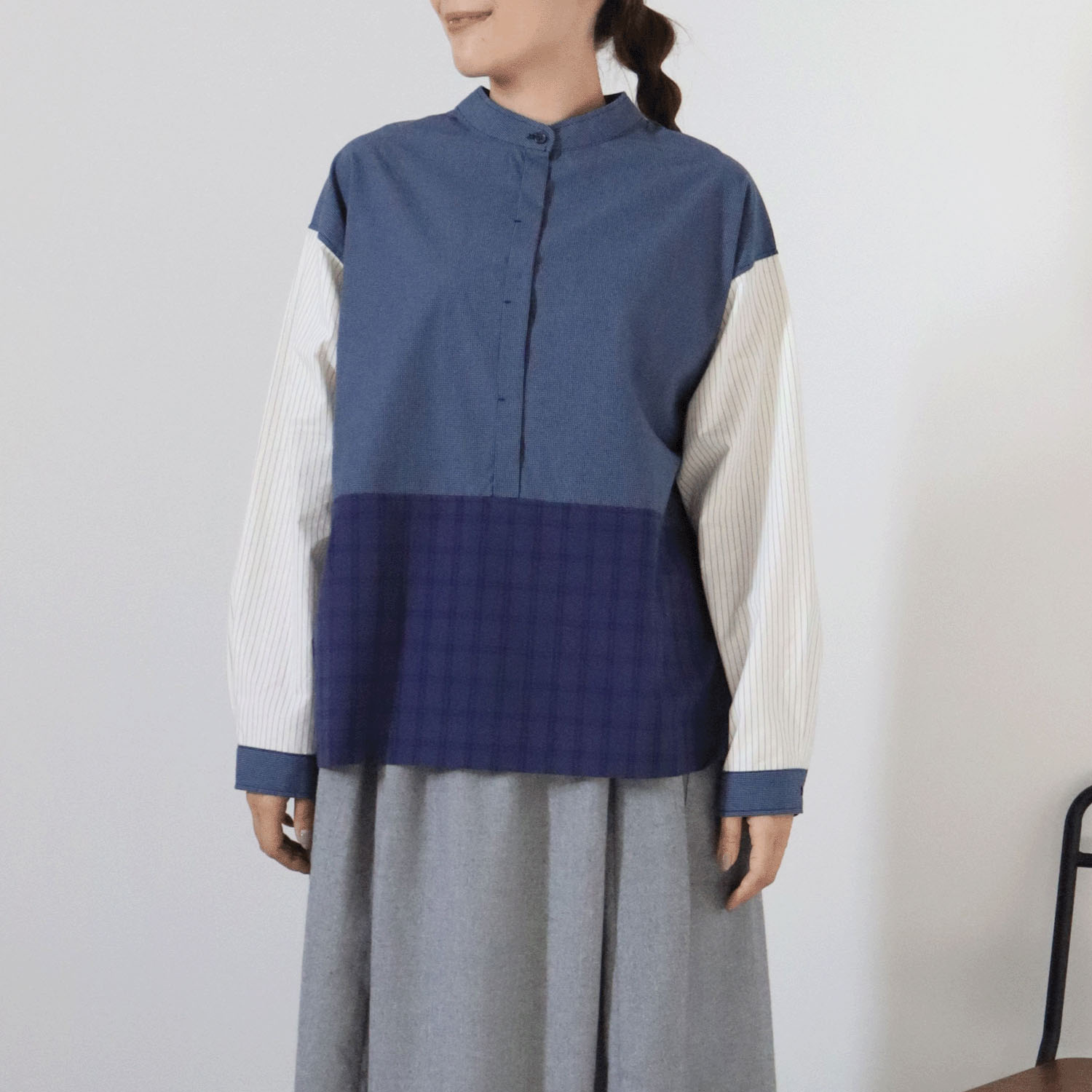 cloudnine ノンノ 綿ブロード3柄コンビブラウス - 画像11