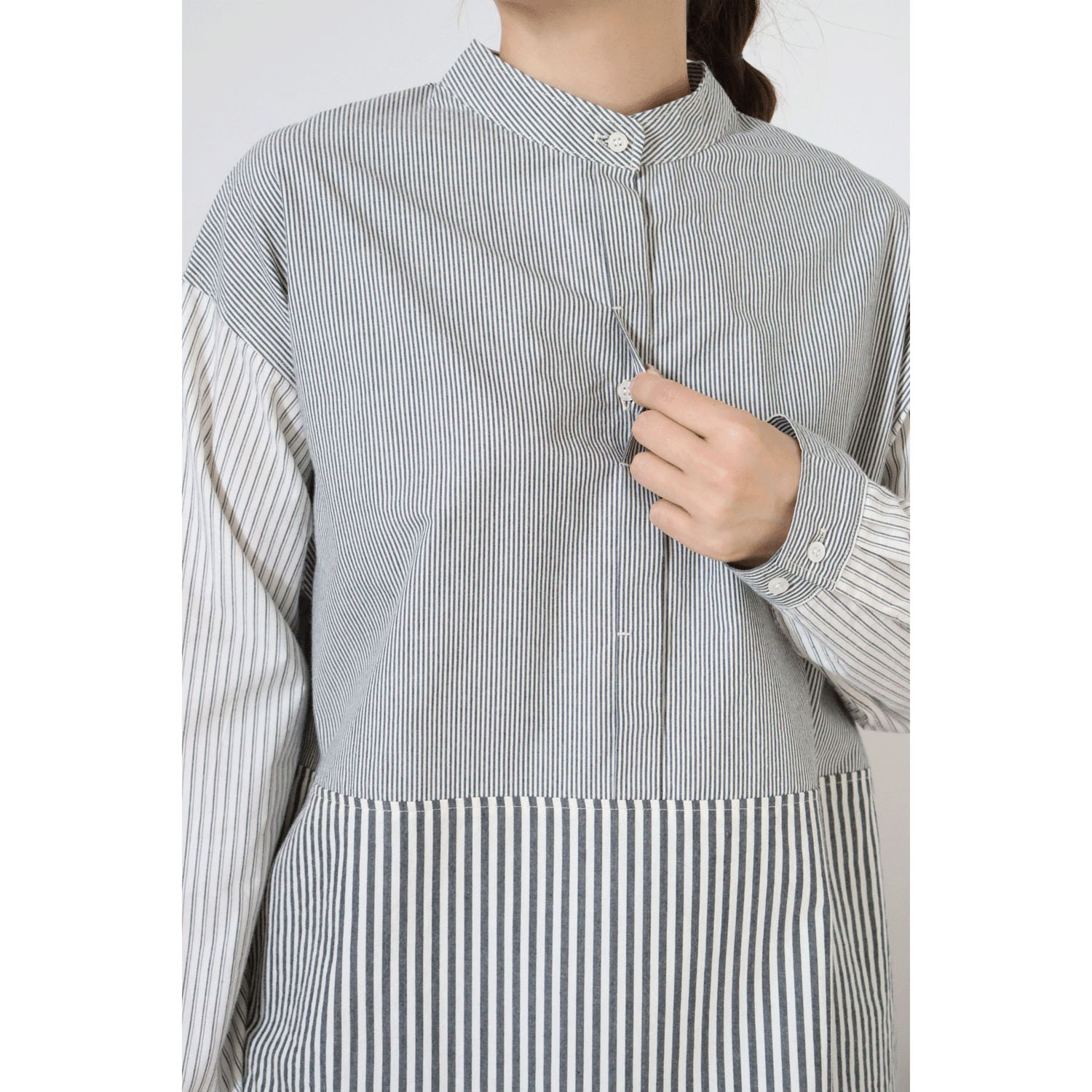 cloudnine ノンノ 綿ブロード3柄コンビブラウス - 画像5