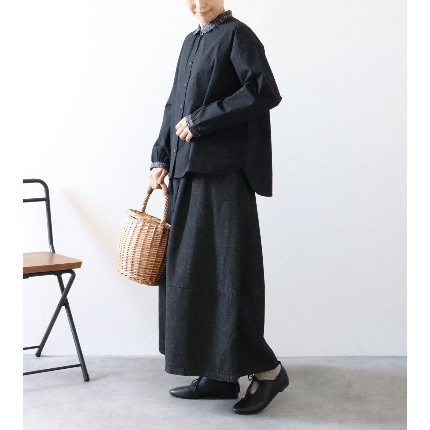 cloudnine ノンノ 小花プリントコンビブラウス - 画像4