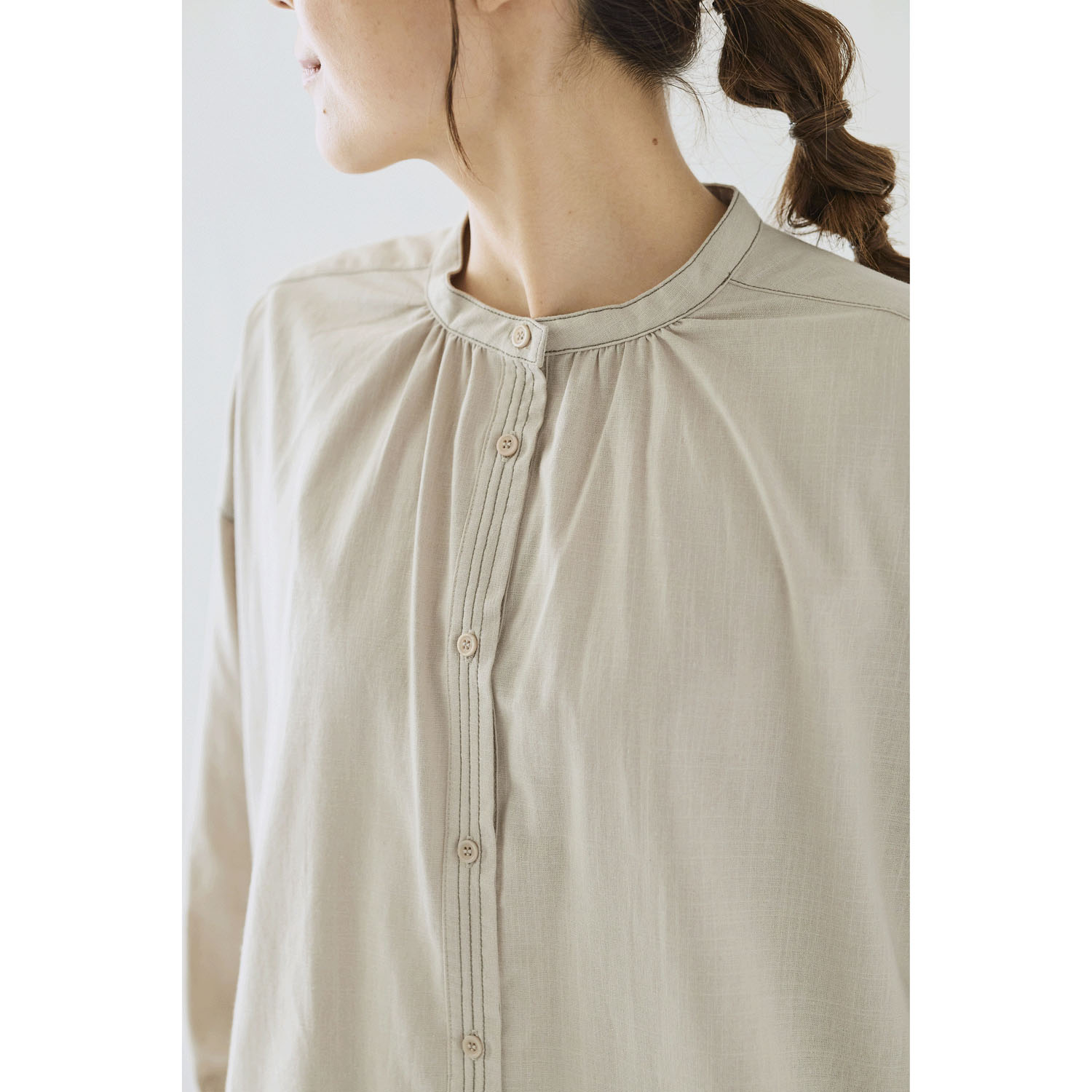 cloudnine ノンノ 配色ステッチ入り前開きチュニック - 画像10