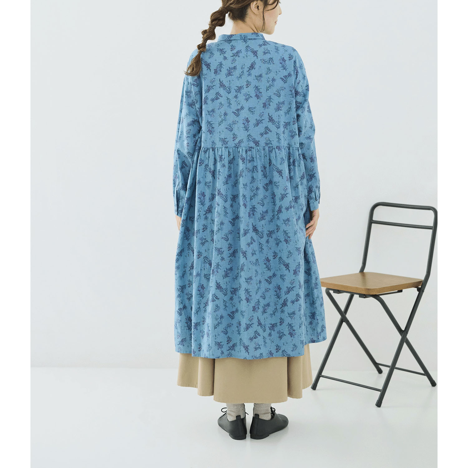 cloudnine ノンノ 綿麻レーヨン布帛花柄プリントワンピース - 画像7