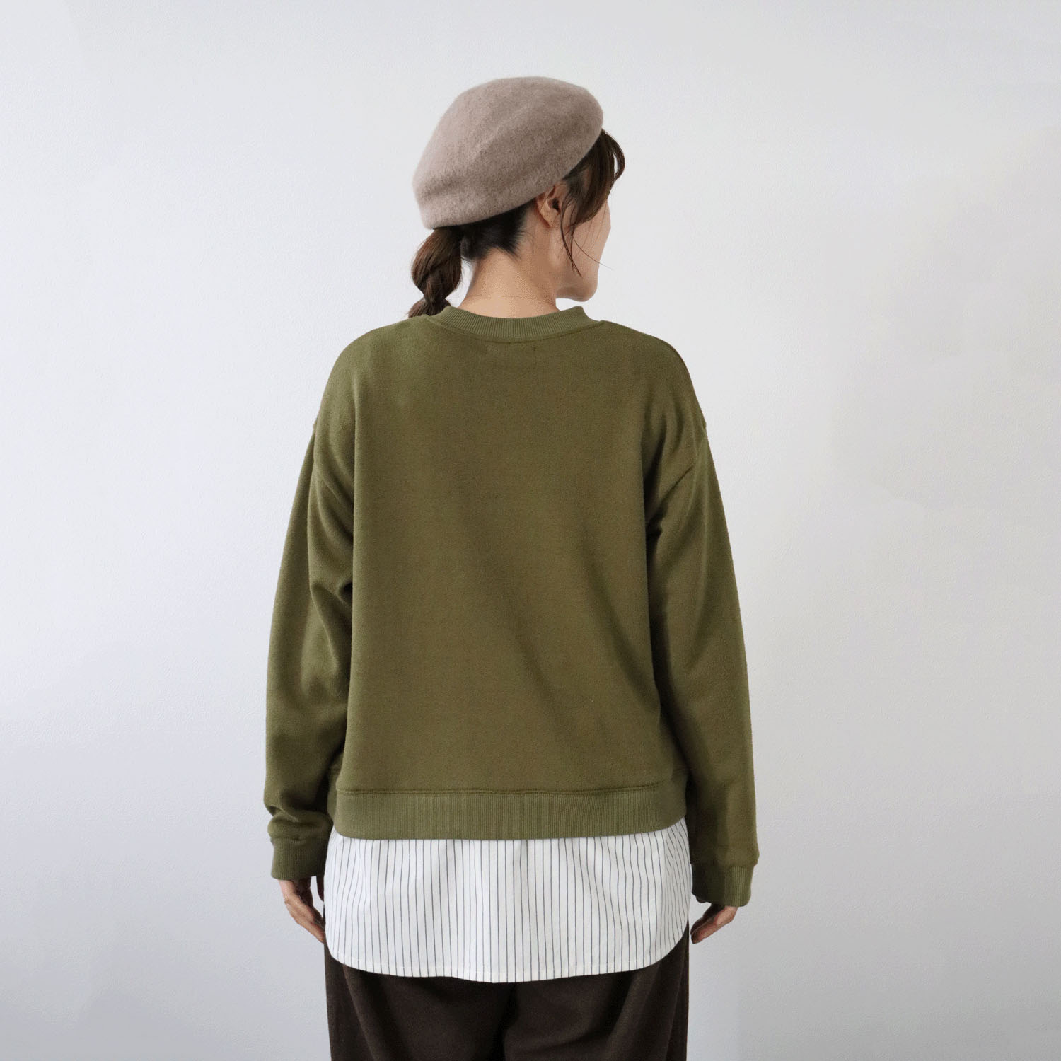 cloudnine ノンノ ニットソー無地レイヤードチュニック - 画像5