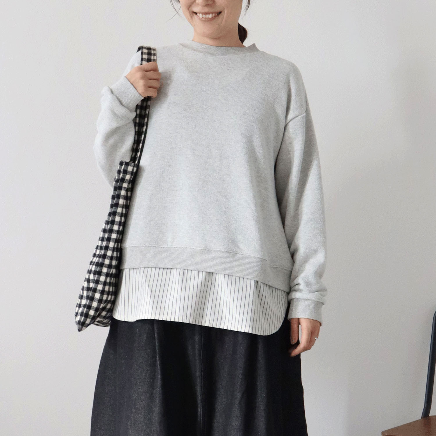 cloudnine ノンノ ニットソー無地レイヤードチュニック