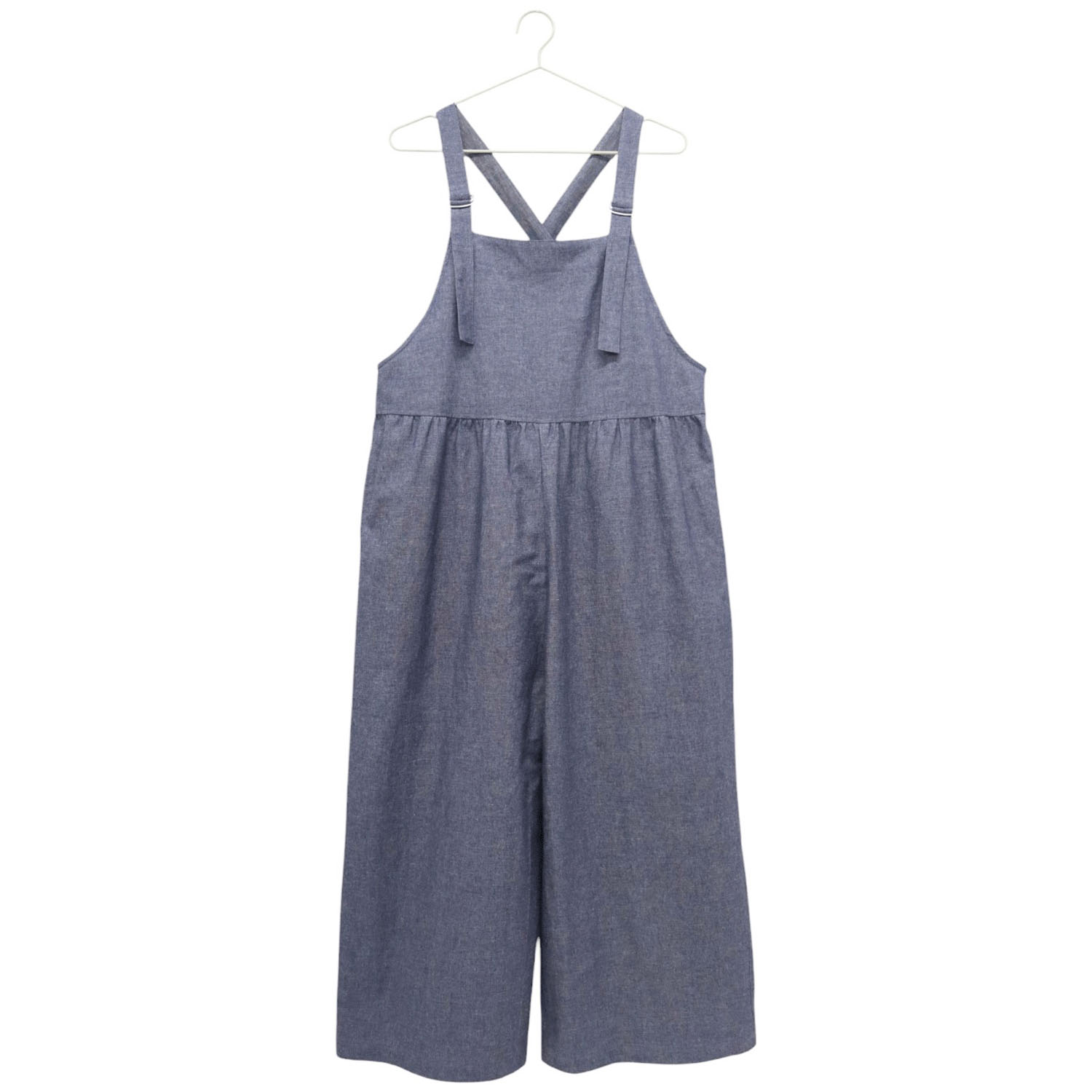 ノンノ サロペット 綿麻シャンブレー無地 - 画像7