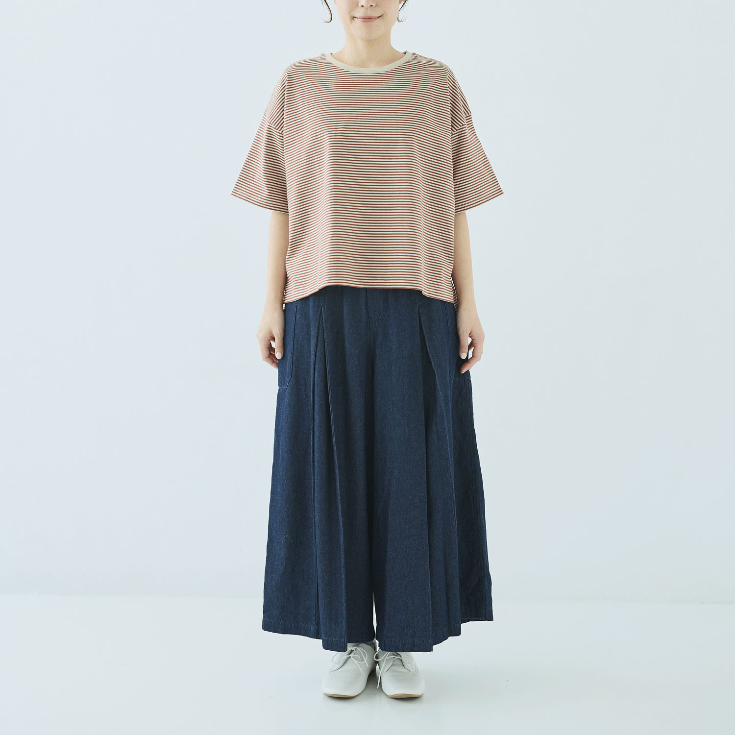 ノンノ カットソー  コットン天竺ボーダー＋リブ - 画像4