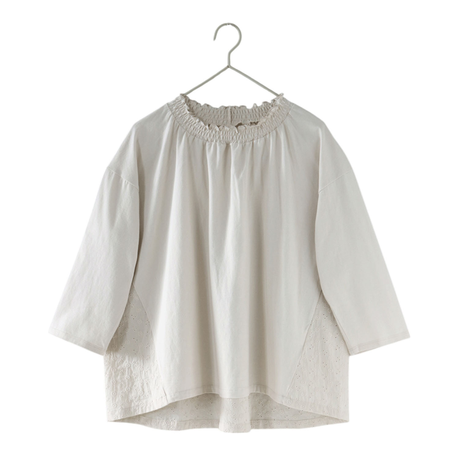 ノンノ カットソー コットン天竺無地＋コットン刺繍生地 - 画像8