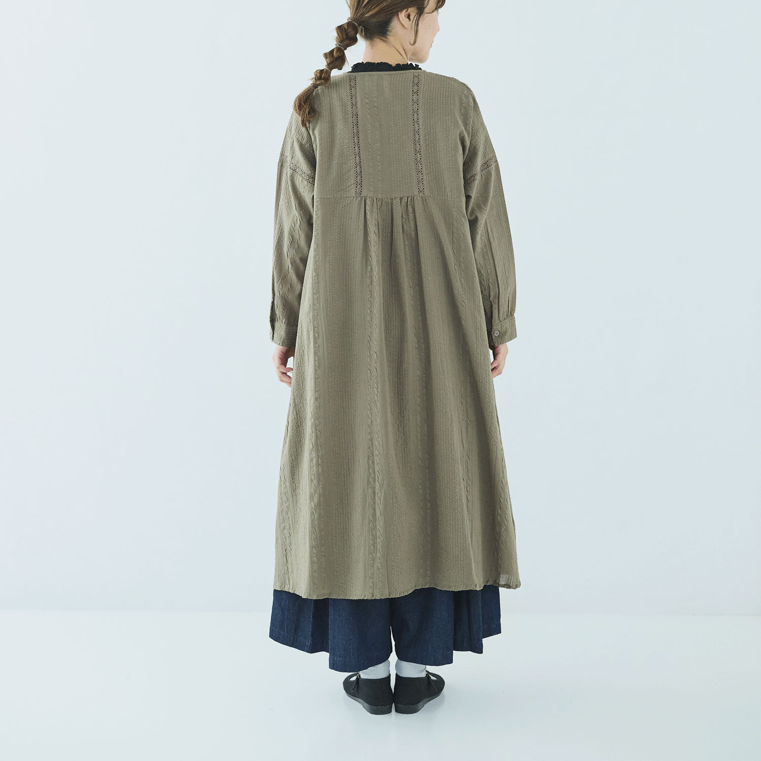 ノンノ ワンピース コットンシアサッカー＋トーションレース - 画像9