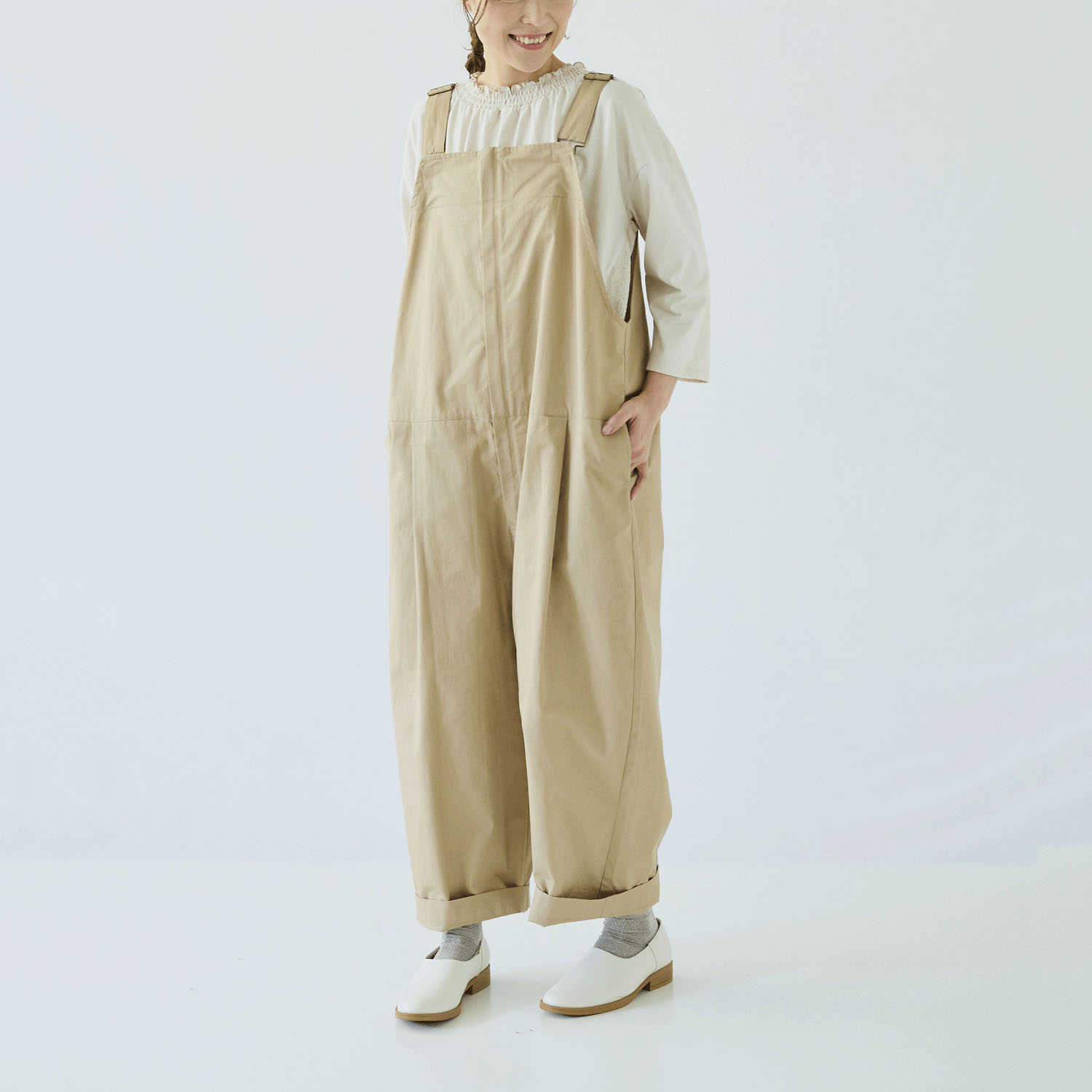 ノンノ オーバーオール コットンツイル無地 - 画像9