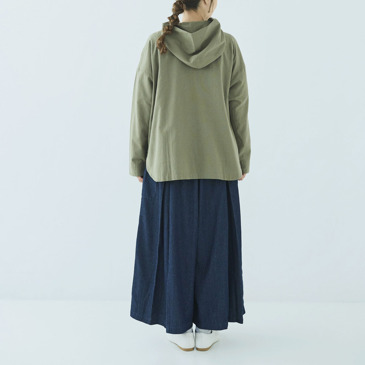 ノンノ フード付きブルゾン 綿麻無地 - 画像13