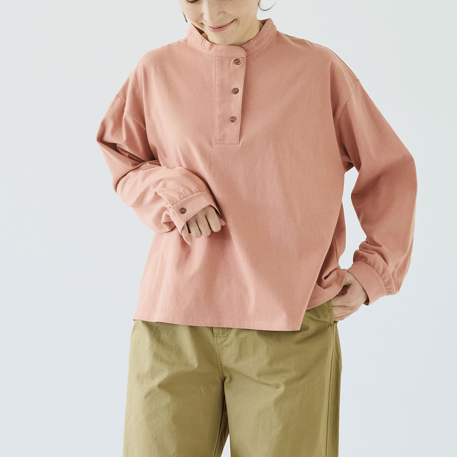 ノンノ ヘンリーネックカットソー - 画像1