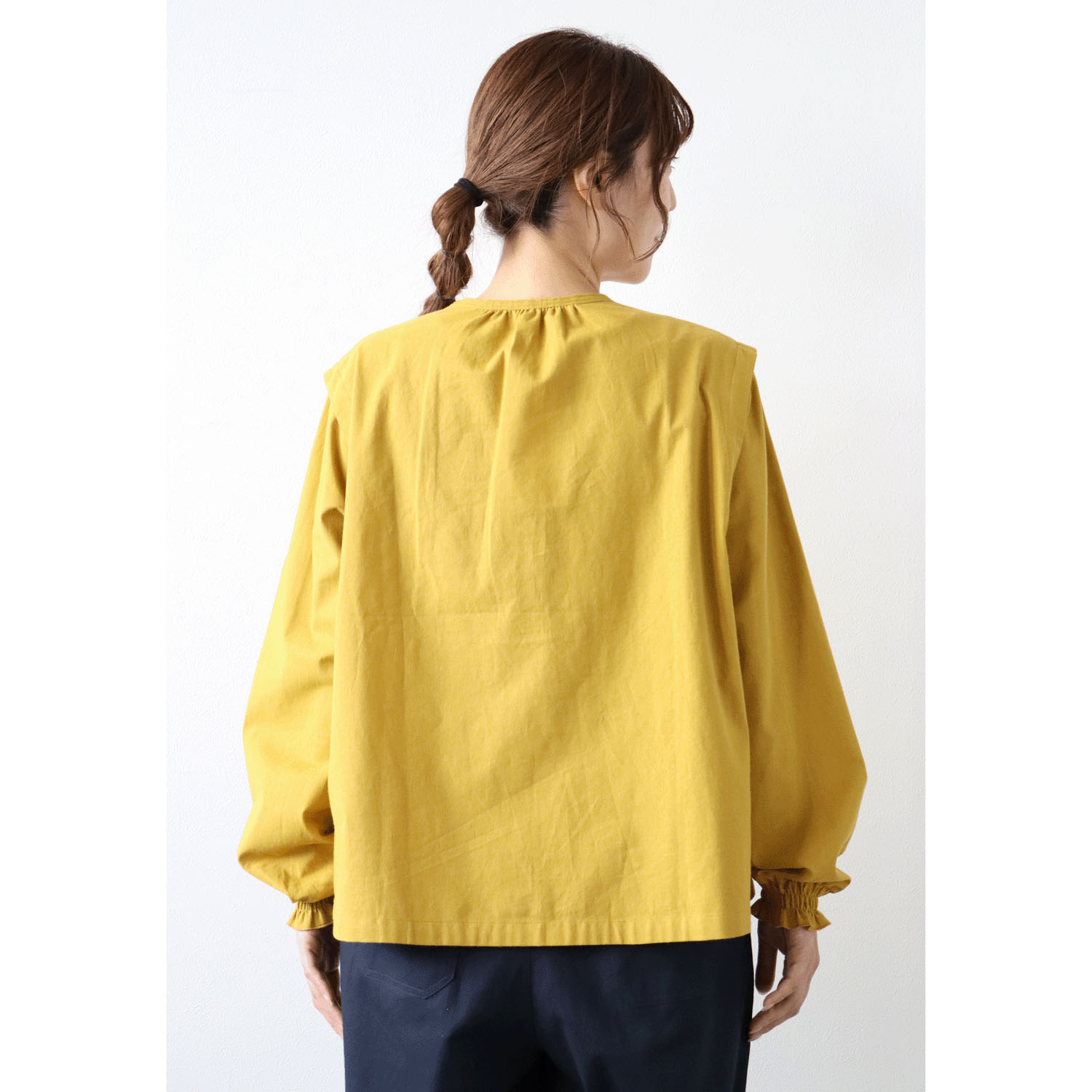 ノンノ コットン布帛キルティングステッチ入りブラウス - 画像10