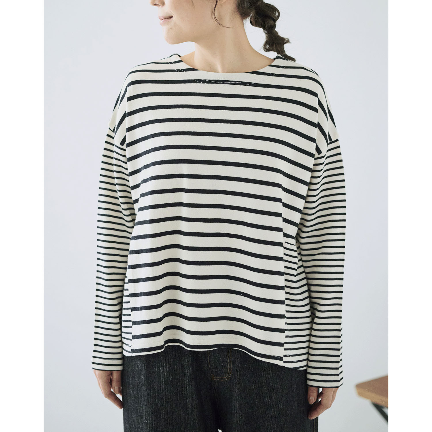 cloudnine ノンノ ボーダードッキングカットソープルオーバー - 画像2