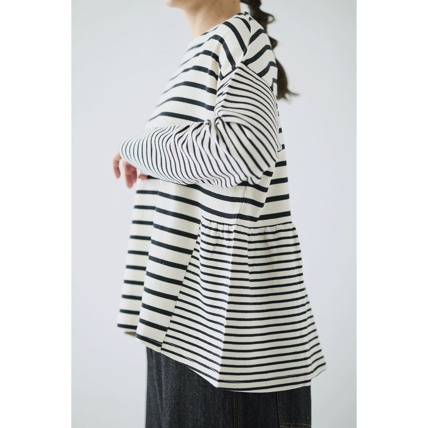 cloudnine ノンノ ボーダードッキングカットソープルオーバー - 画像3