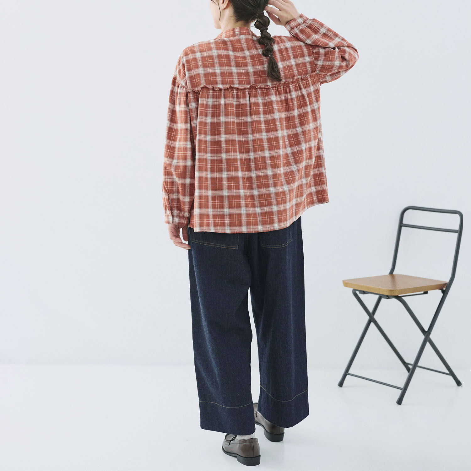 cloudnine ノンノ レーヨンチェックブラウス - 画像13