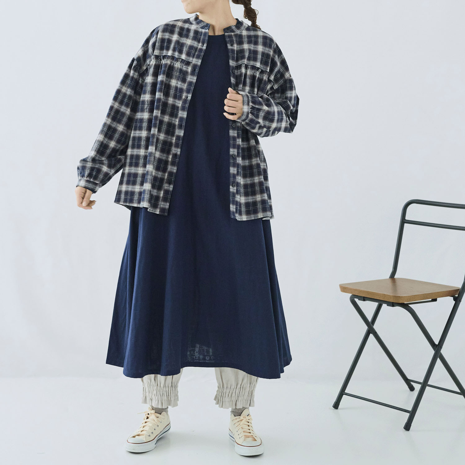 cloudnine ノンノ レーヨンチェックブラウス - 画像14