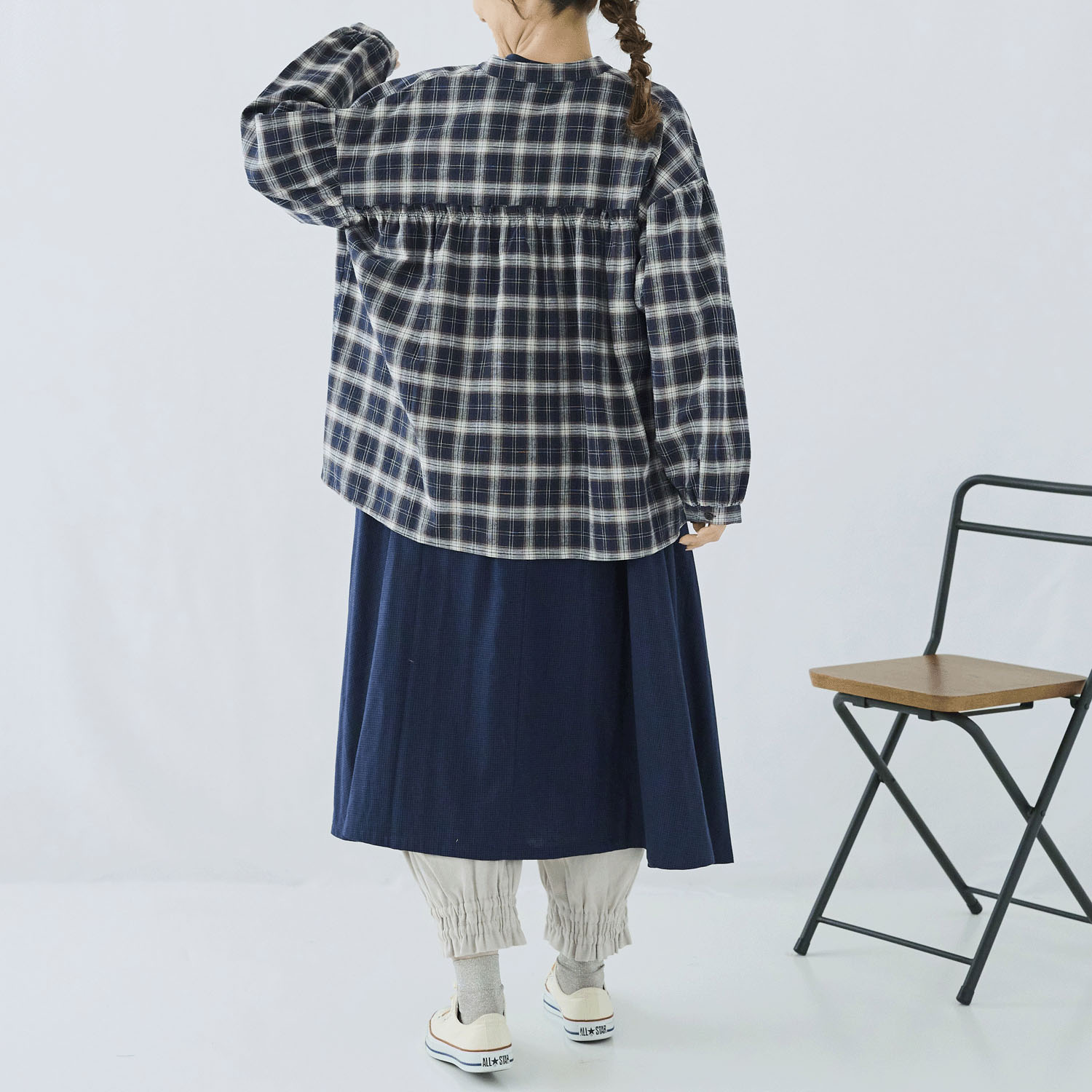 cloudnine ノンノ レーヨンチェックブラウス - 画像16