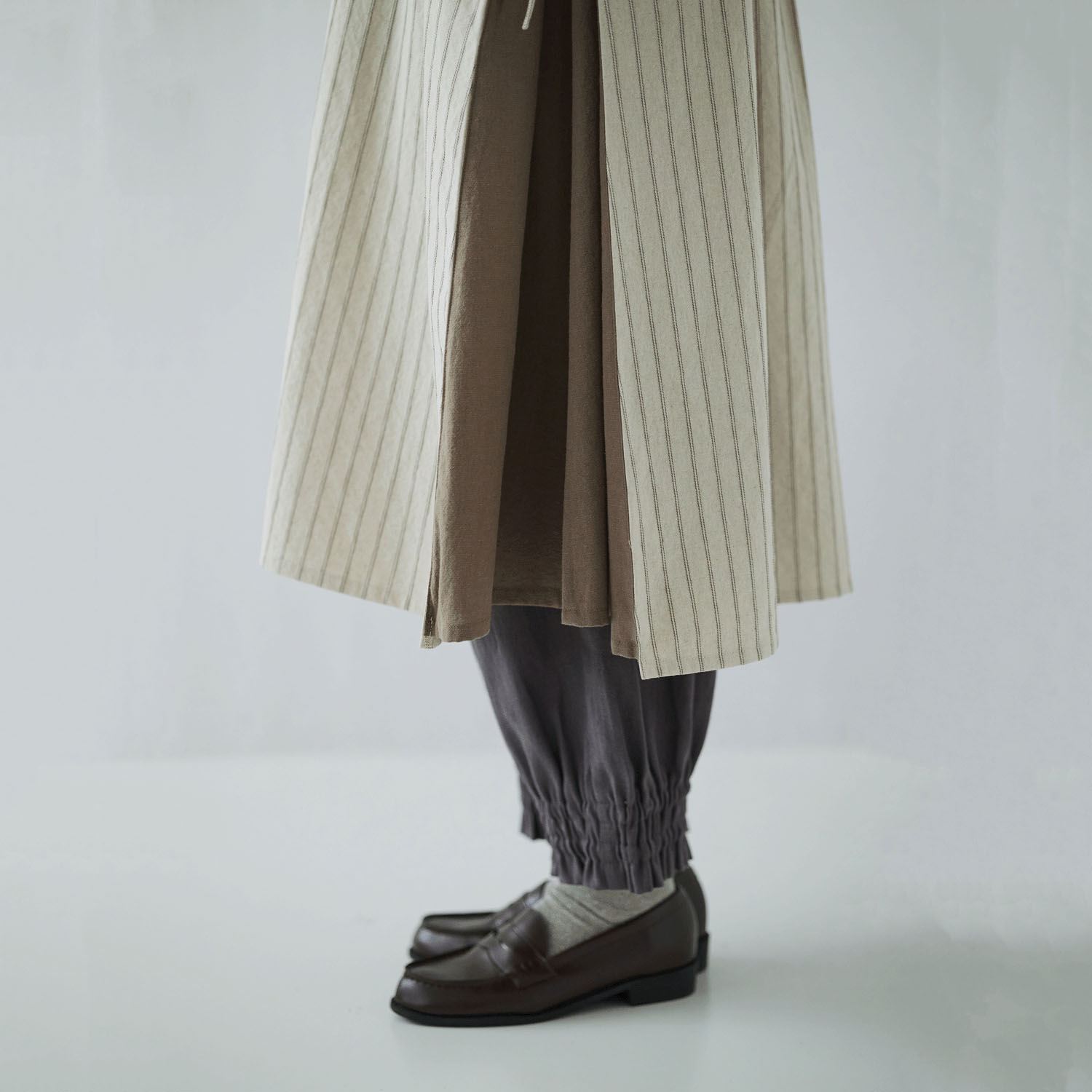 cloudnine ノンノ 先染め綿麻レイヤードシャツワンピース - 画像7