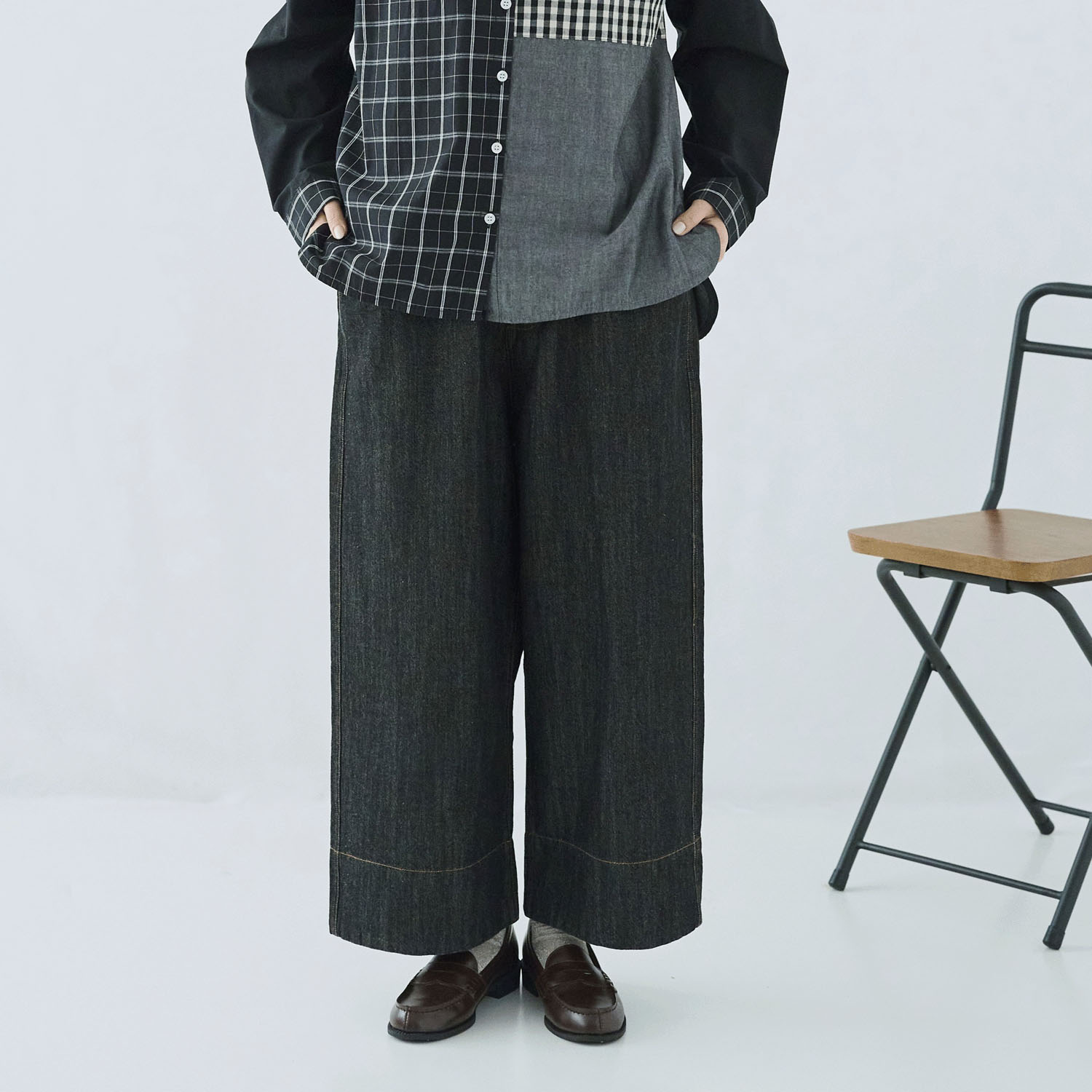 cloudnine ノンノ 9分丈ワイドストレートパンツ - 画像1