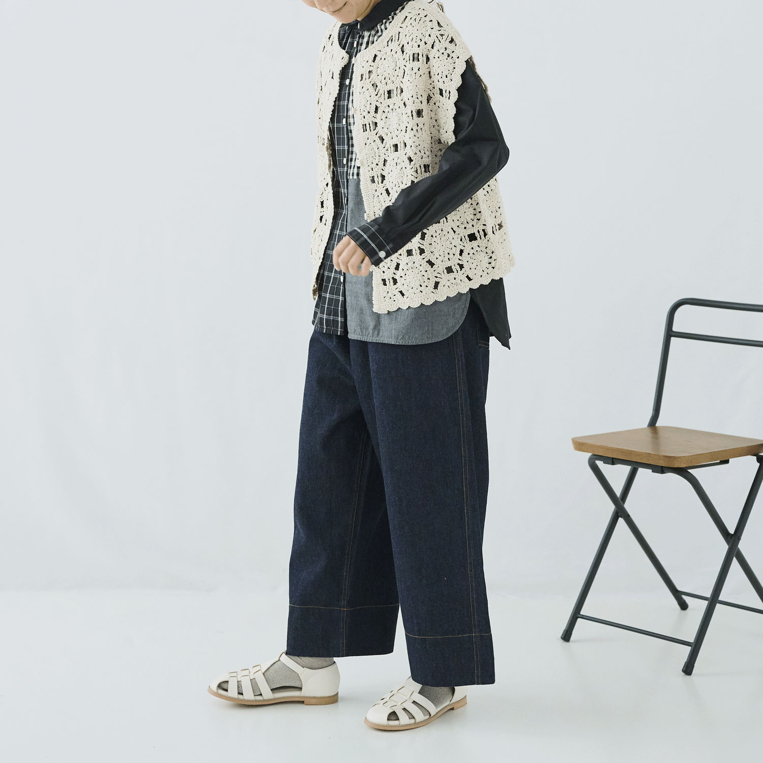 cloudnine ノンノ クロッシェ風編みフレンチスリーブニットベスト - 画像11