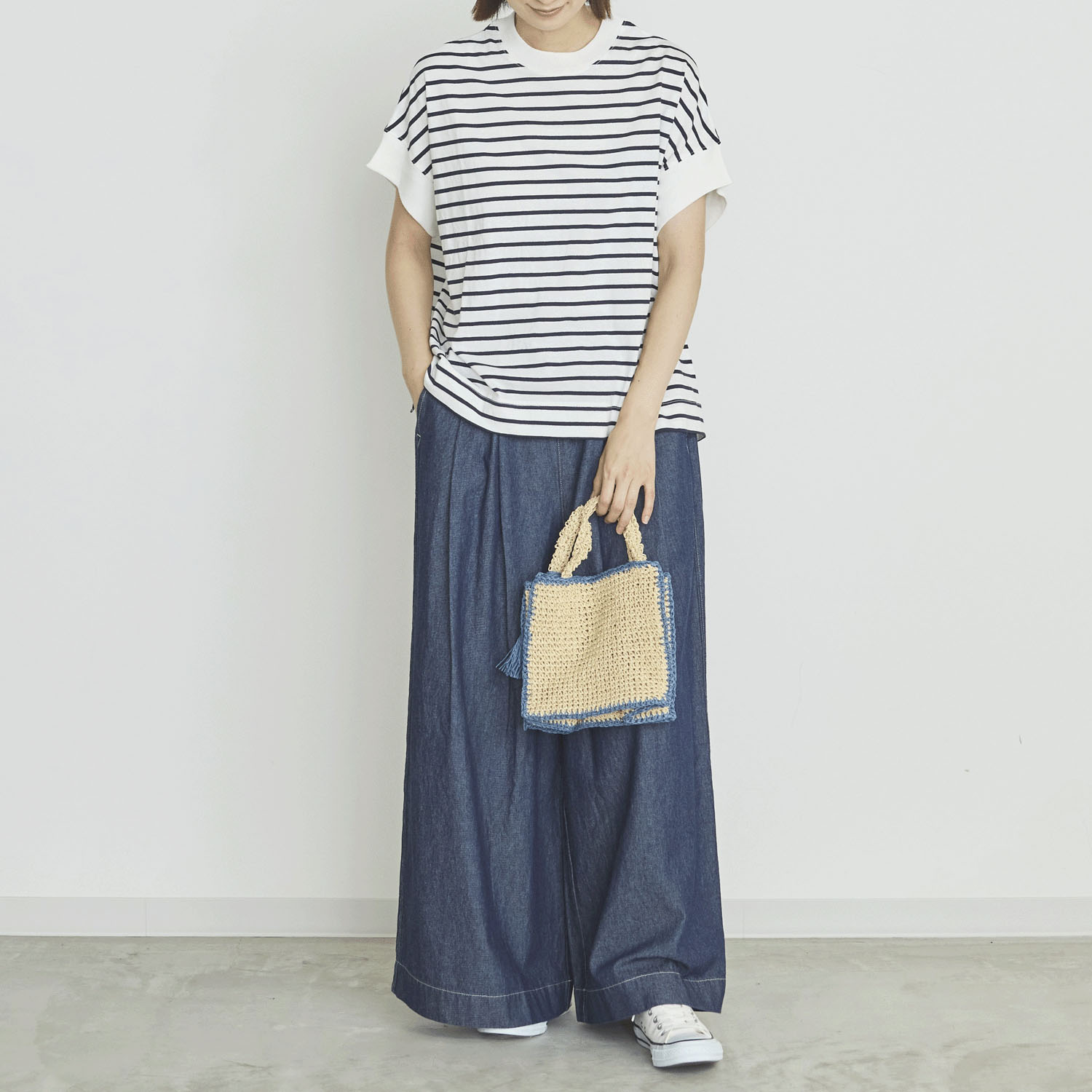 オーブ ヘビーウェイト天竺ボーダー半袖プルオーバー - 画像4