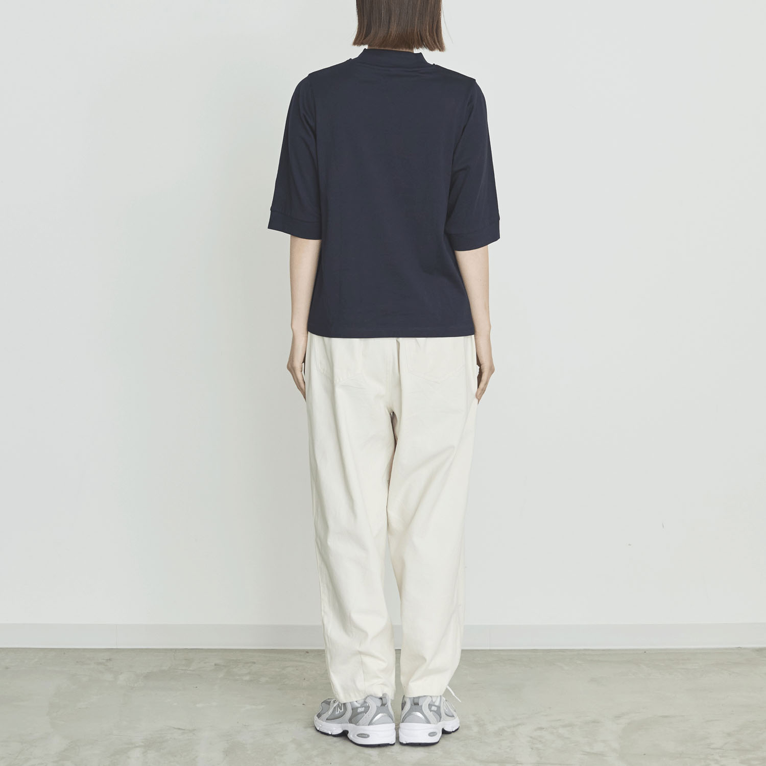 オーブ m．n エンザイム加工ハイネック5分袖プルオーバー - 画像12