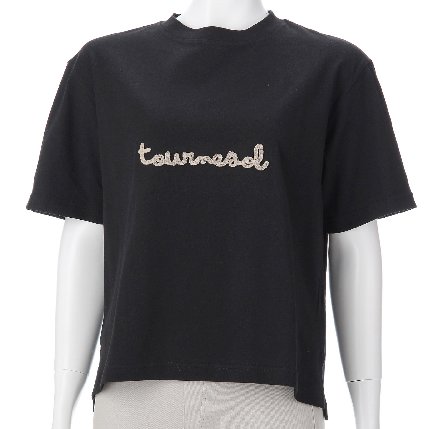 オーブ m．n ブラシ刺繍ワイドクルーネックTシャツ - 画像2