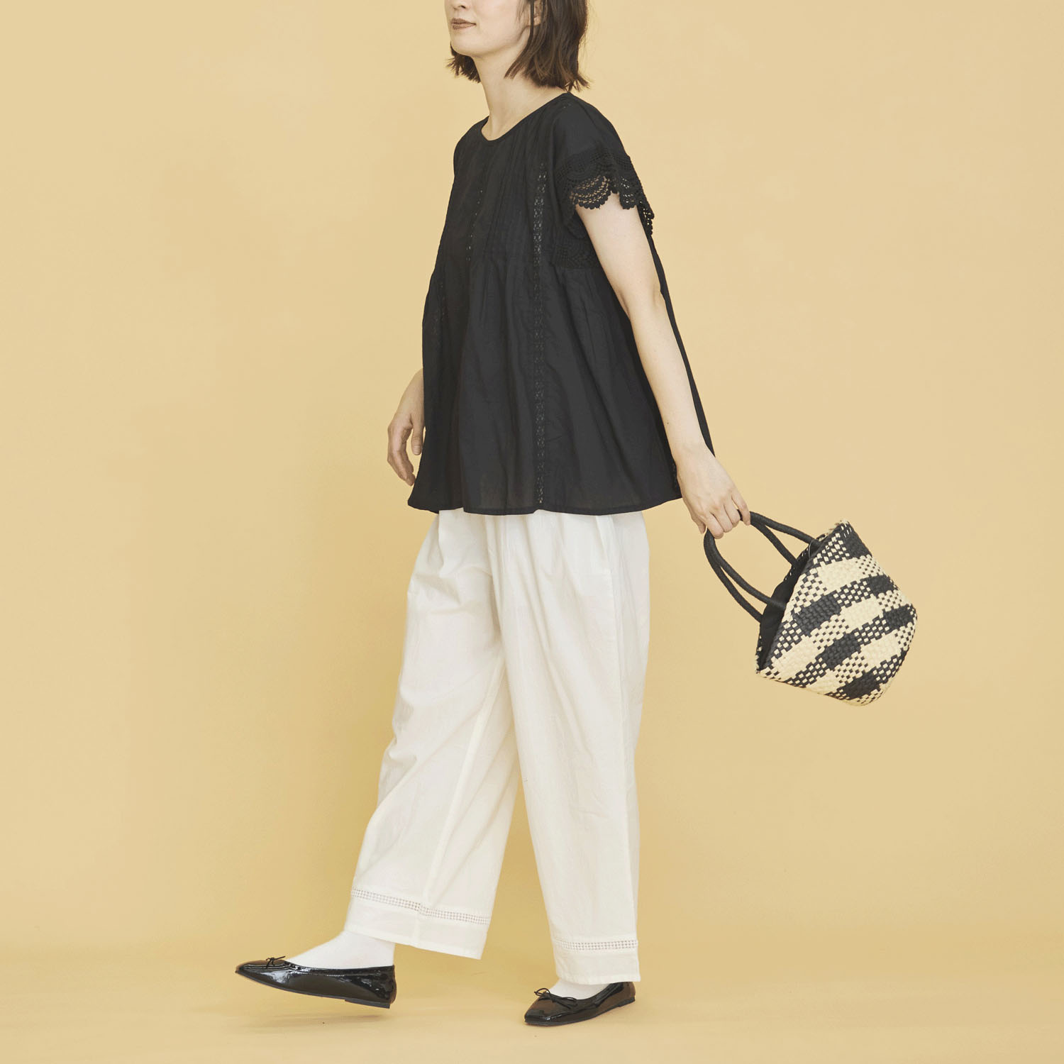 オーブ m．n レースピンタックノースリーブブラウス - 画像4