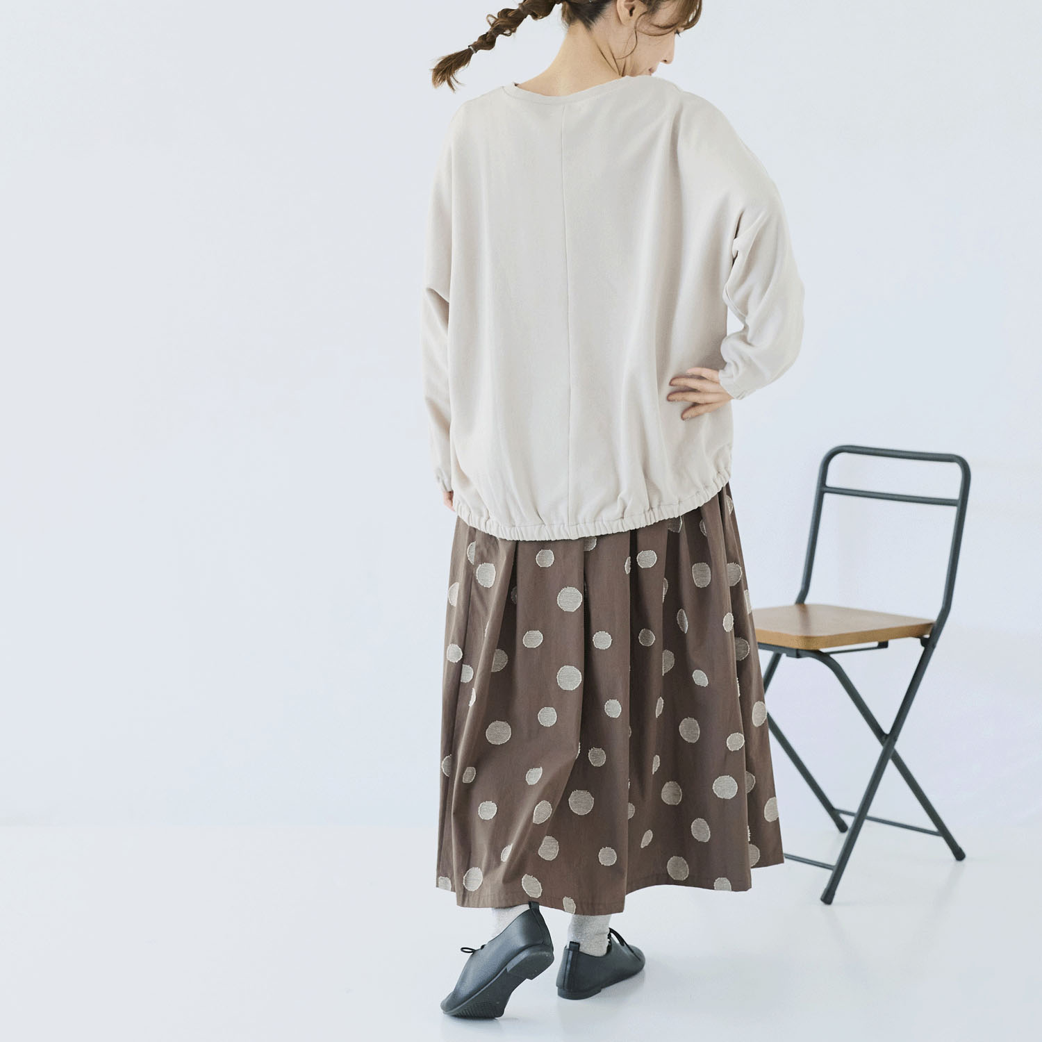 cloudnine ノンノ 刺繍入りドルマンスリーブカットソー - 画像7