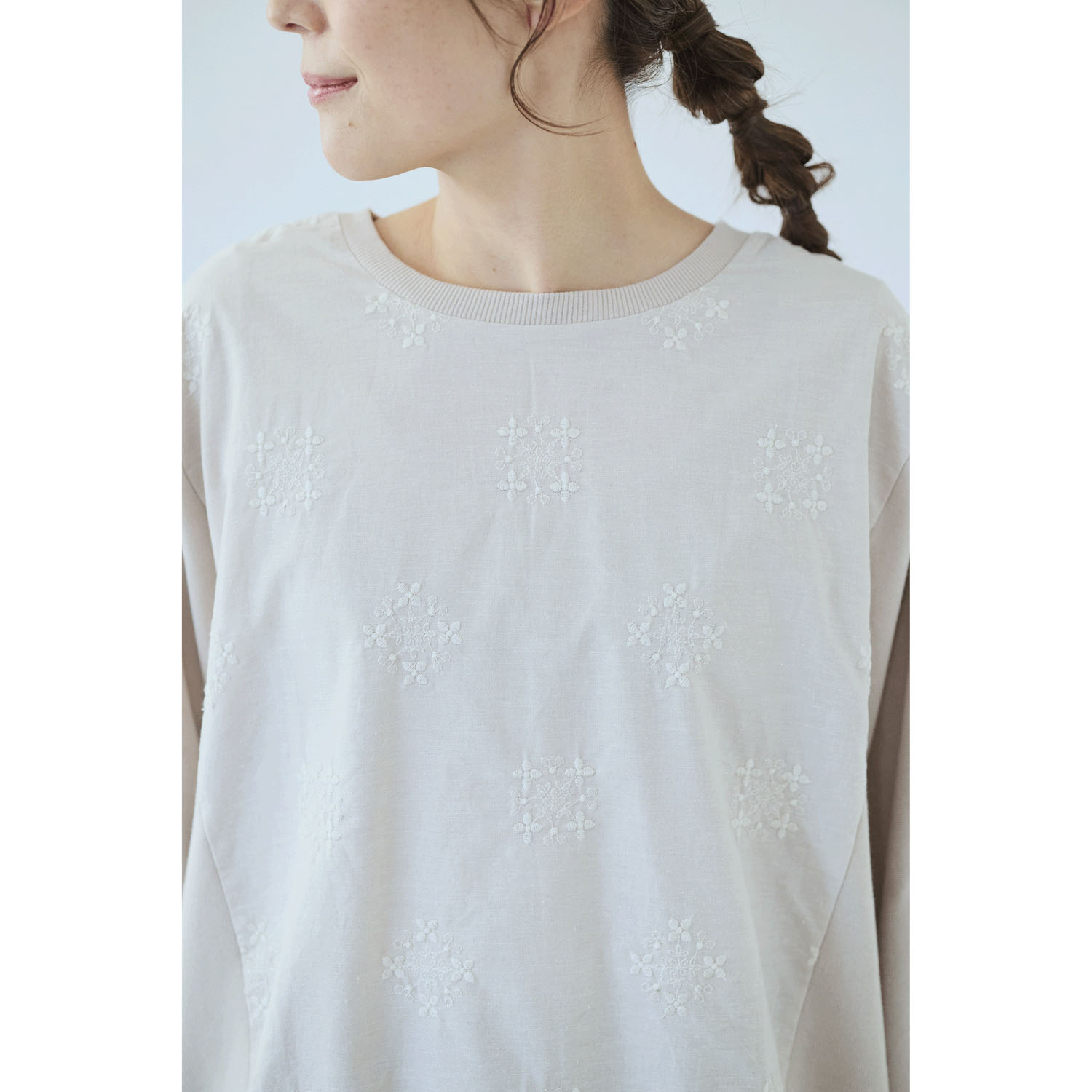 cloudnine ノンノ 刺繍入りドルマンスリーブカットソー - 画像8