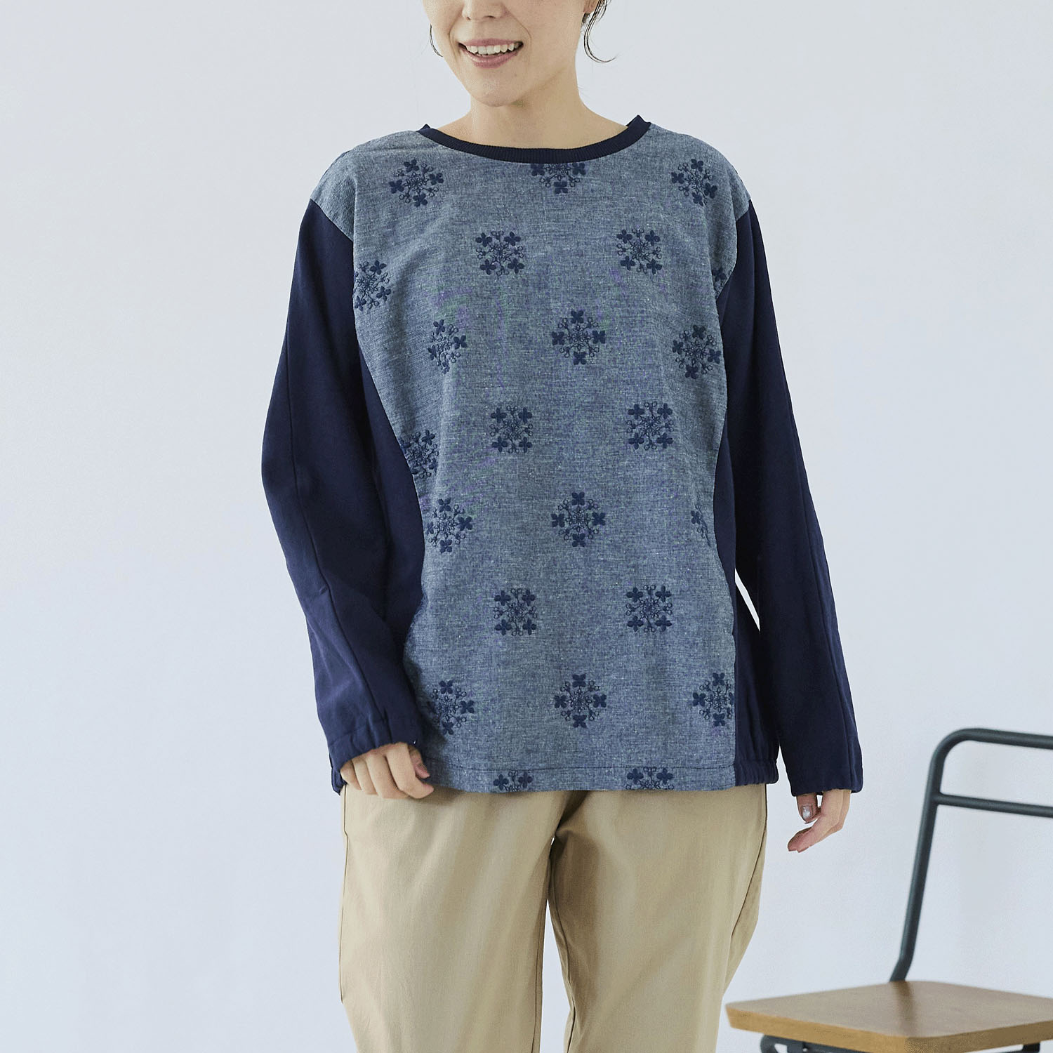 cloudnine ノンノ 刺繍入りドルマンスリーブカットソー