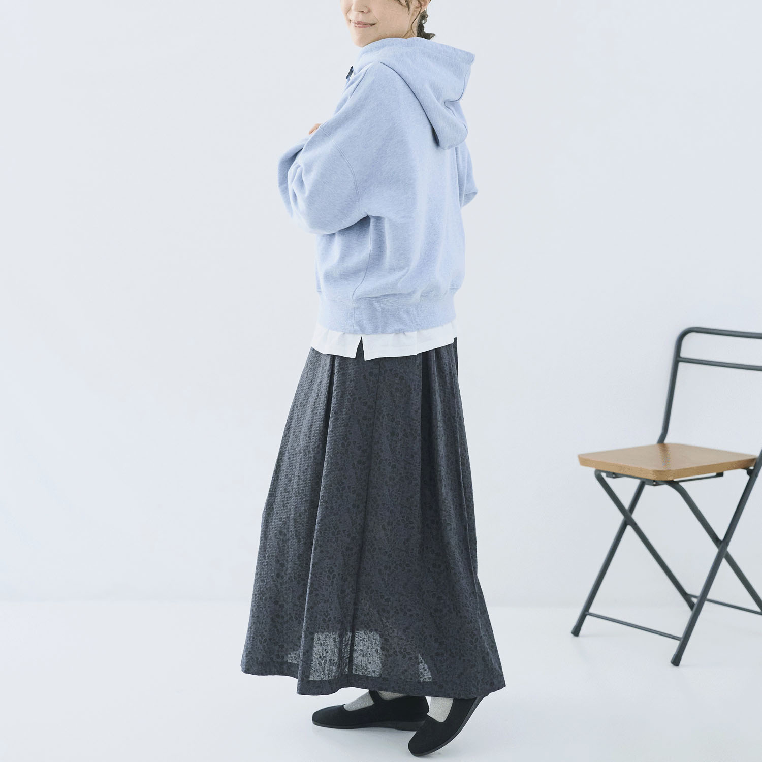 cloudnine ノンノ コットン裏毛フード付きプルオーバー - 画像16