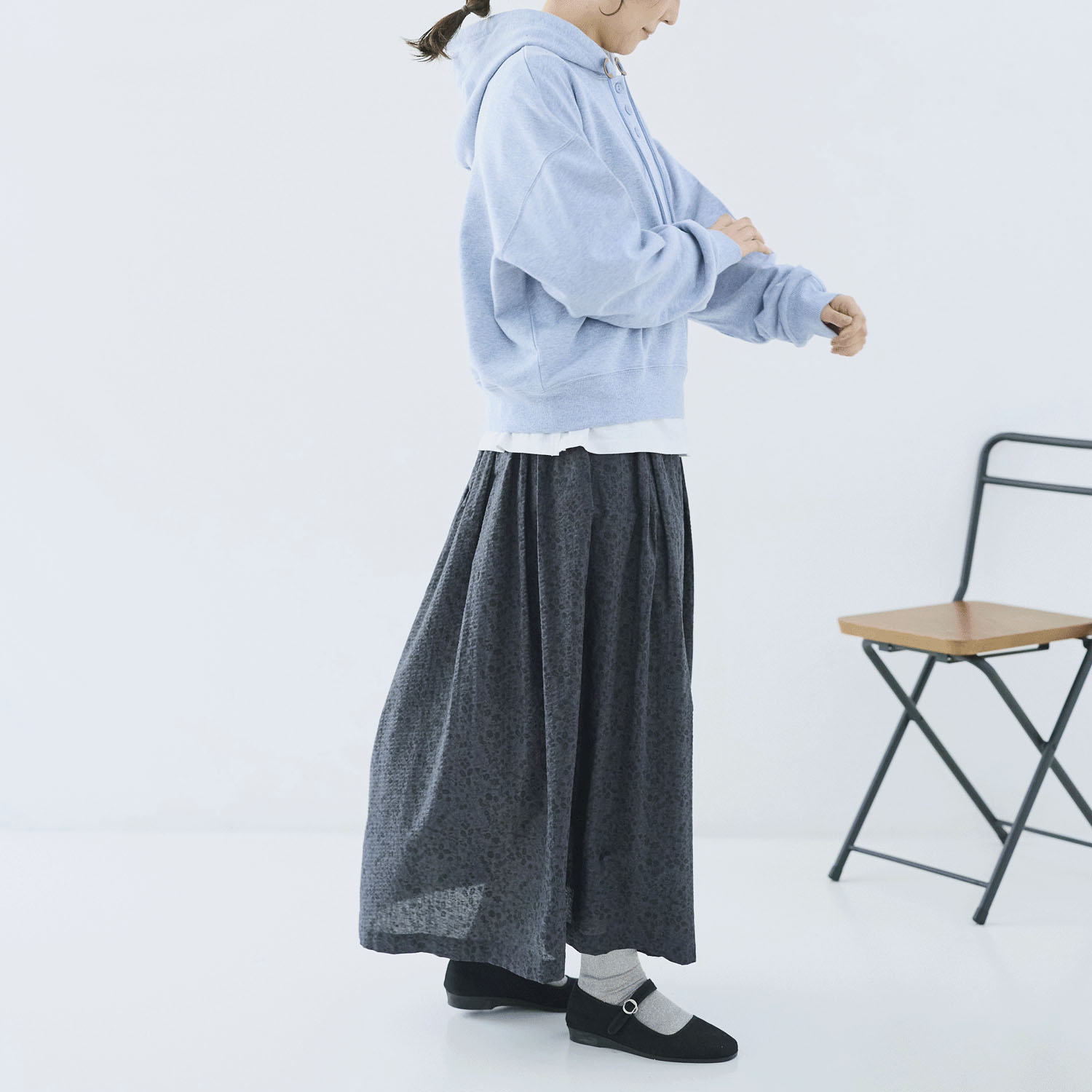 cloudnine ノンノ コットン裏毛フード付きプルオーバー - 画像18