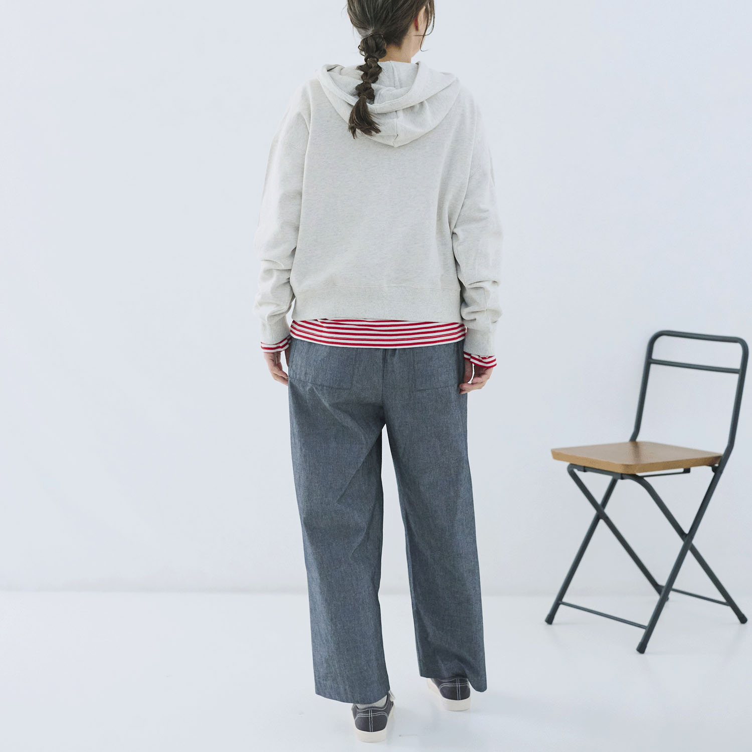 cloudnine ノンノ コットン裏毛フード付きプルオーバー - 画像4