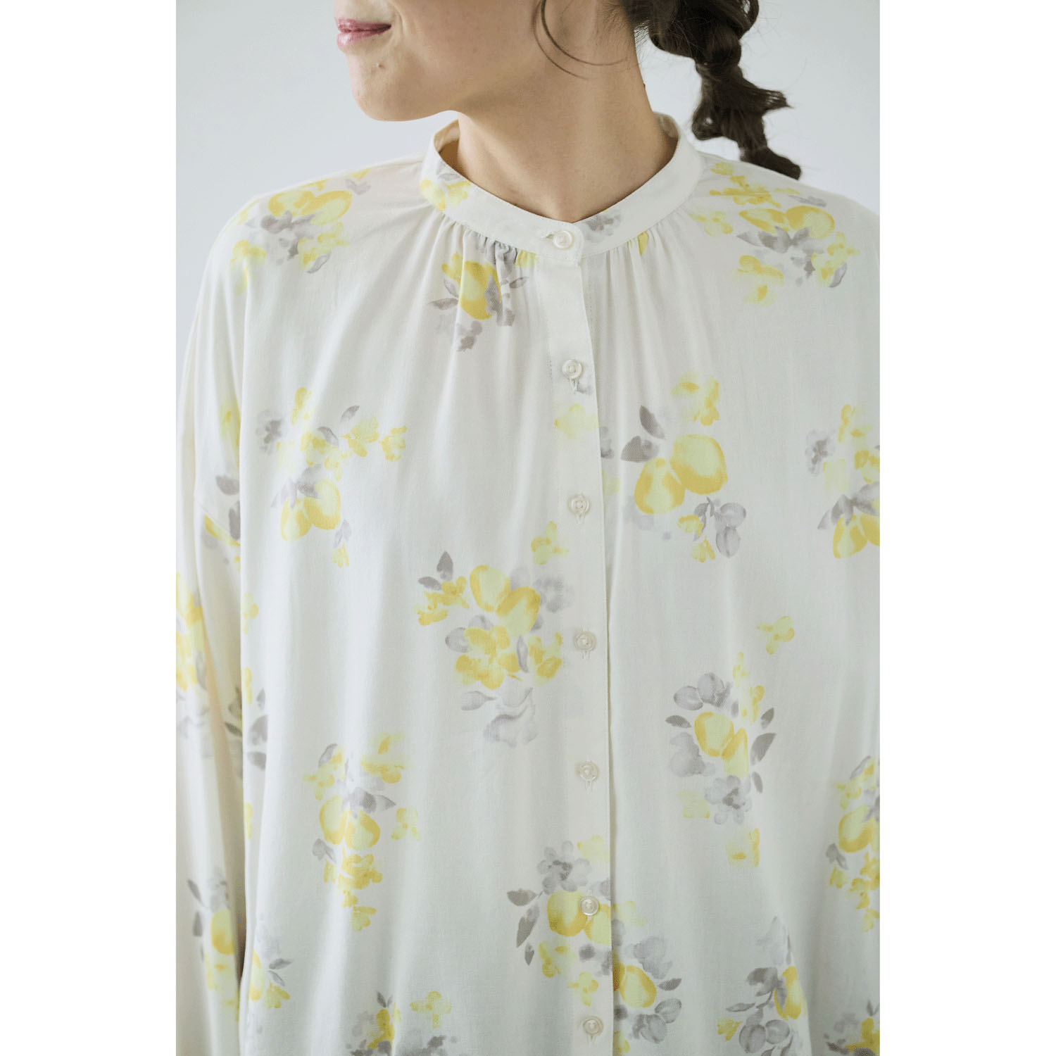 cloudnine ノンノ 水彩画植物柄ブラウス - 画像9