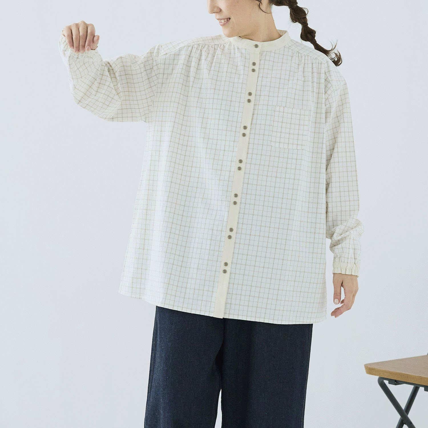 cloudnine ノンノ キャンバスチェック配色チュニック