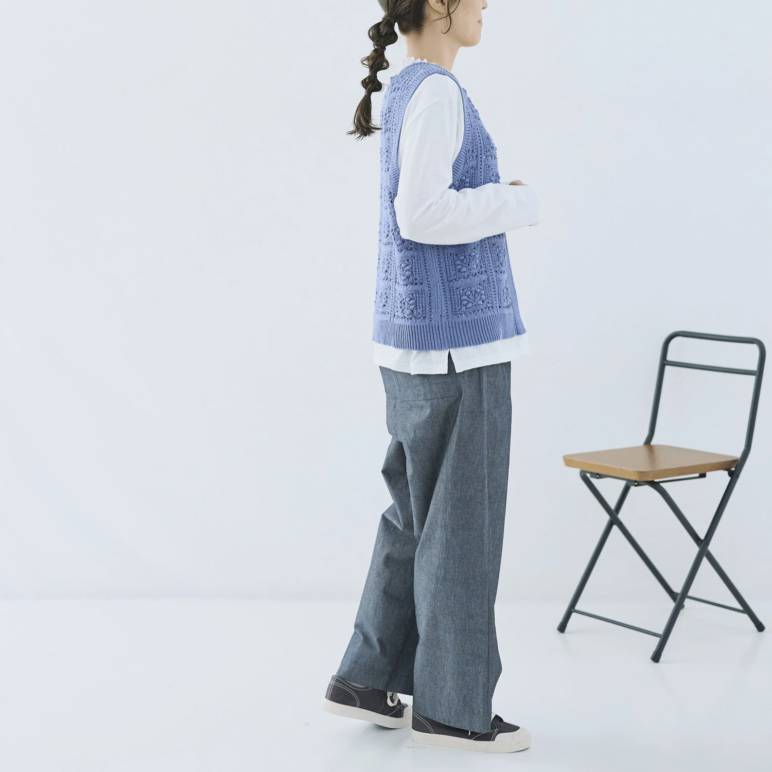 cloudnine ノンノ コットンリリヤーンニットベスト - 画像13