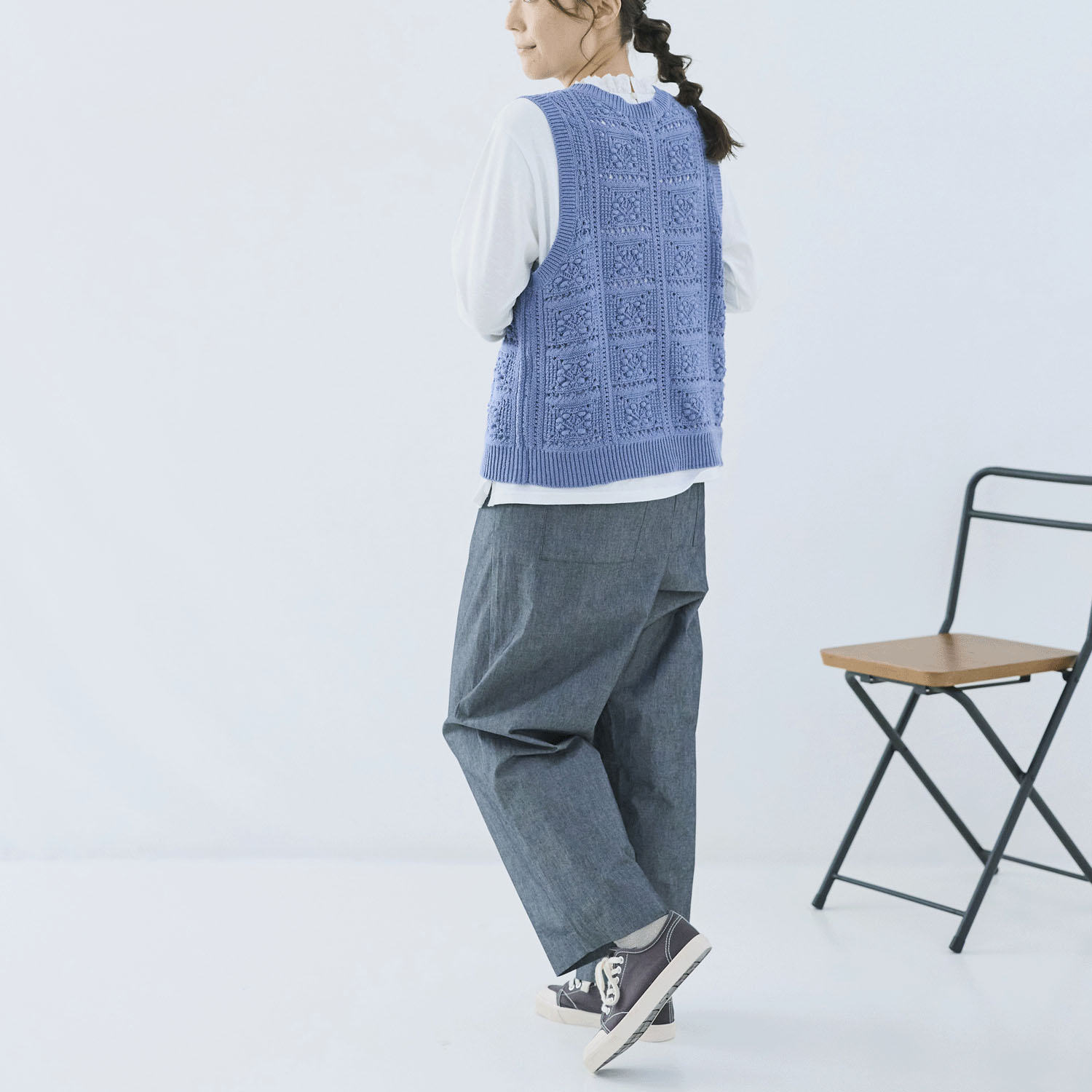 cloudnine ノンノ コットンリリヤーンニットベスト - 画像14