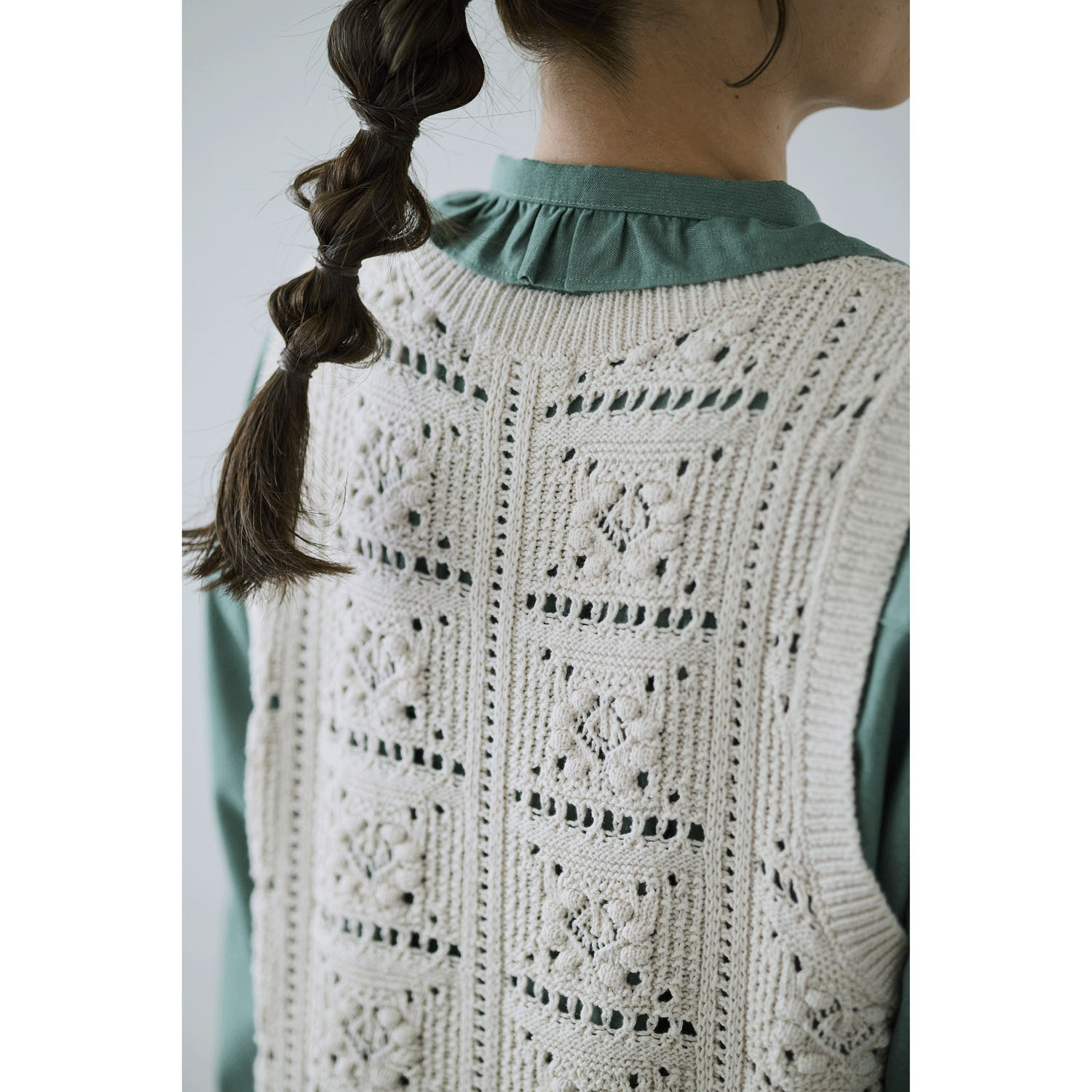 cloudnine ノンノ コットンリリヤーンニットベスト - 画像10