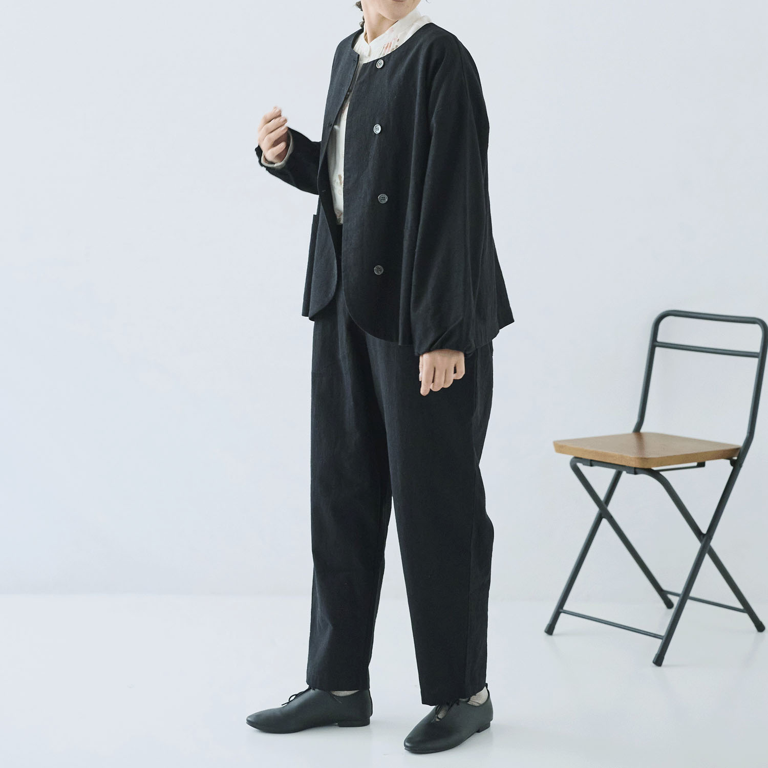 cloudnine ノンノ 綿麻布帛バルーンジャケット - 画像3