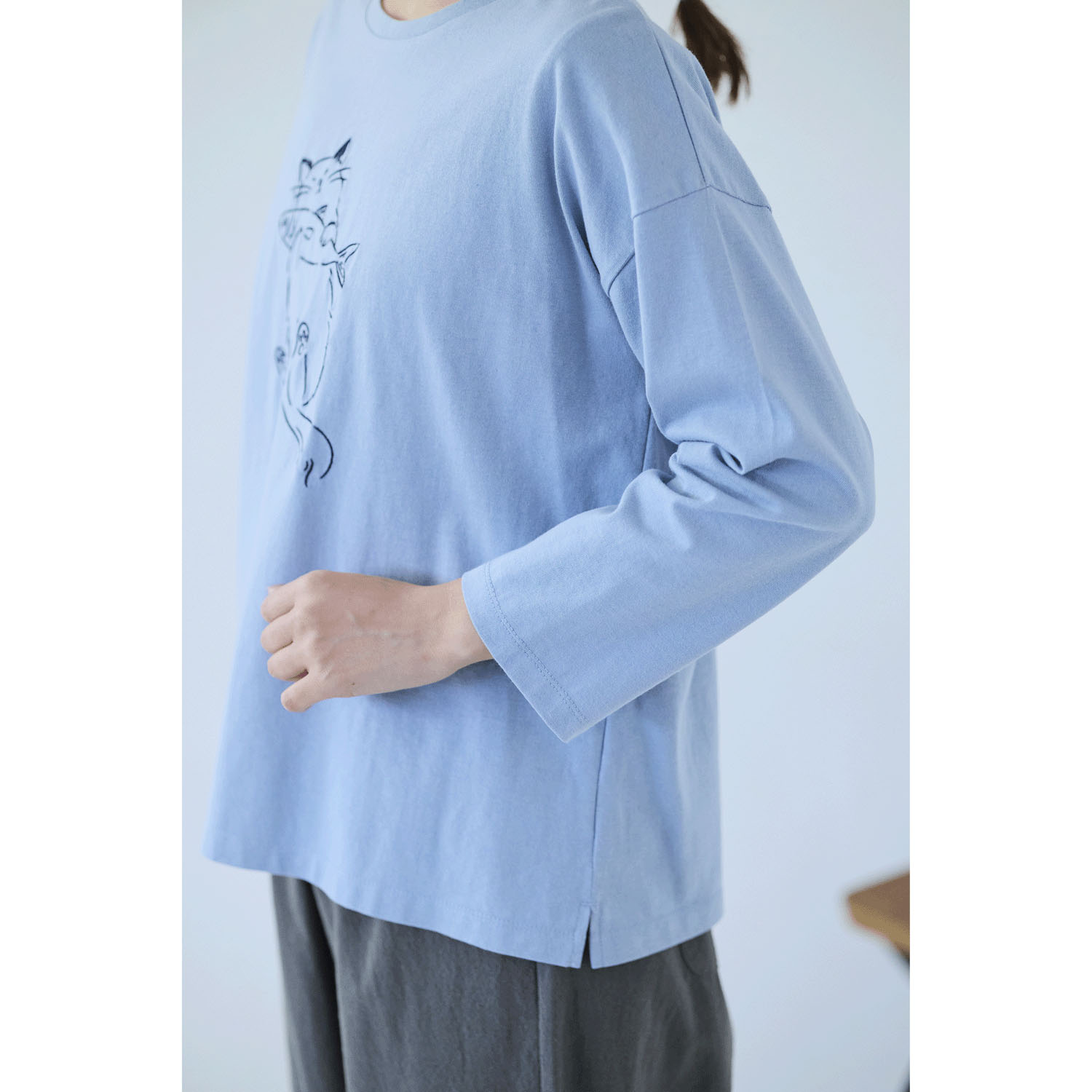 cloudnine ノンノ ネコ刺繍入りカットソー - 画像25