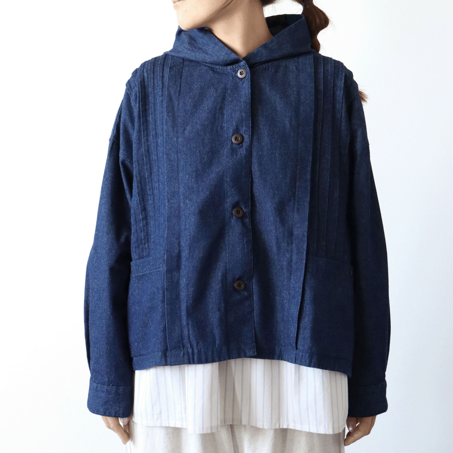 cloudnine ノンノ フード付きデニムショートアウター - 画像11