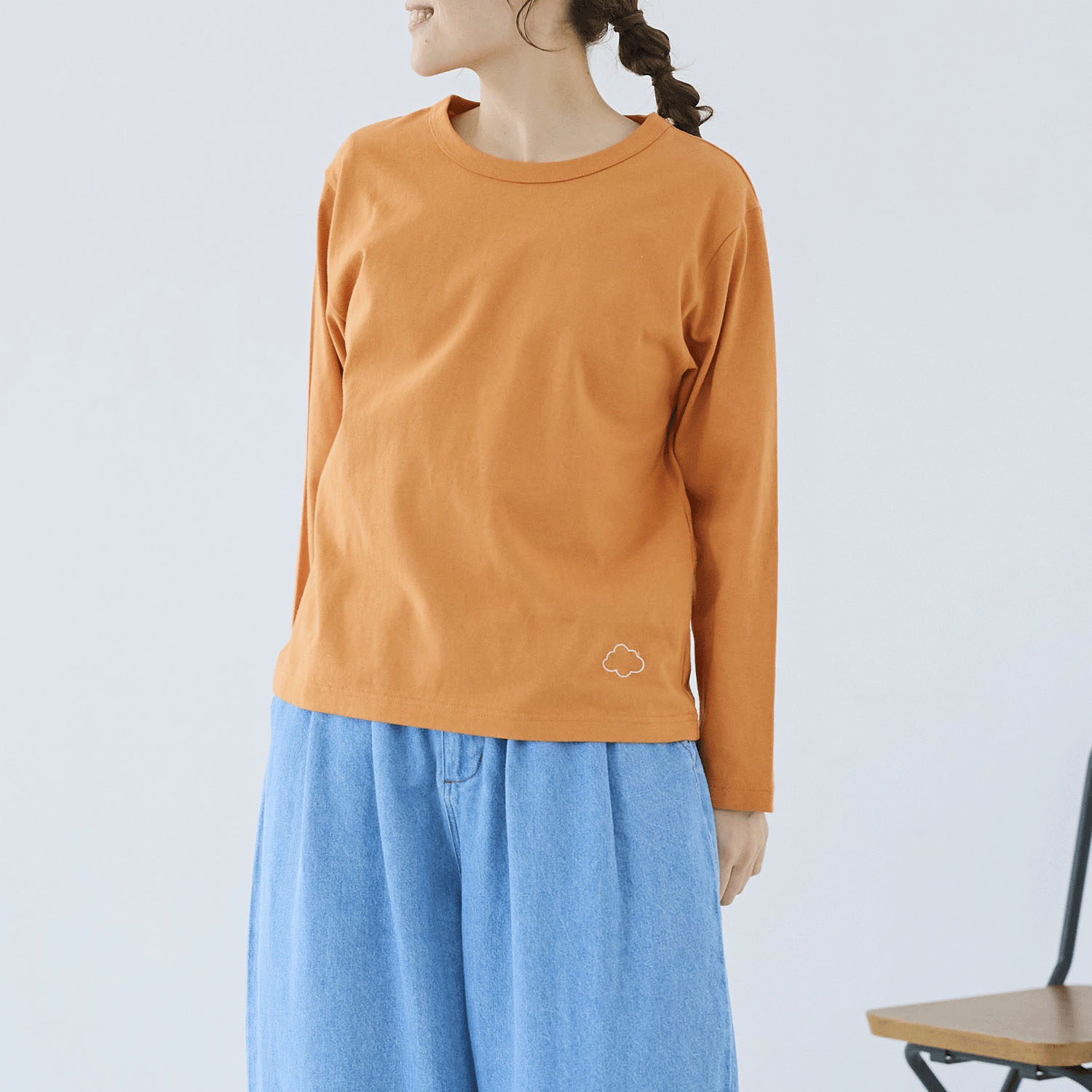 cloudnine ノンノ USAコットン雲刺繍カットソー - 画像1