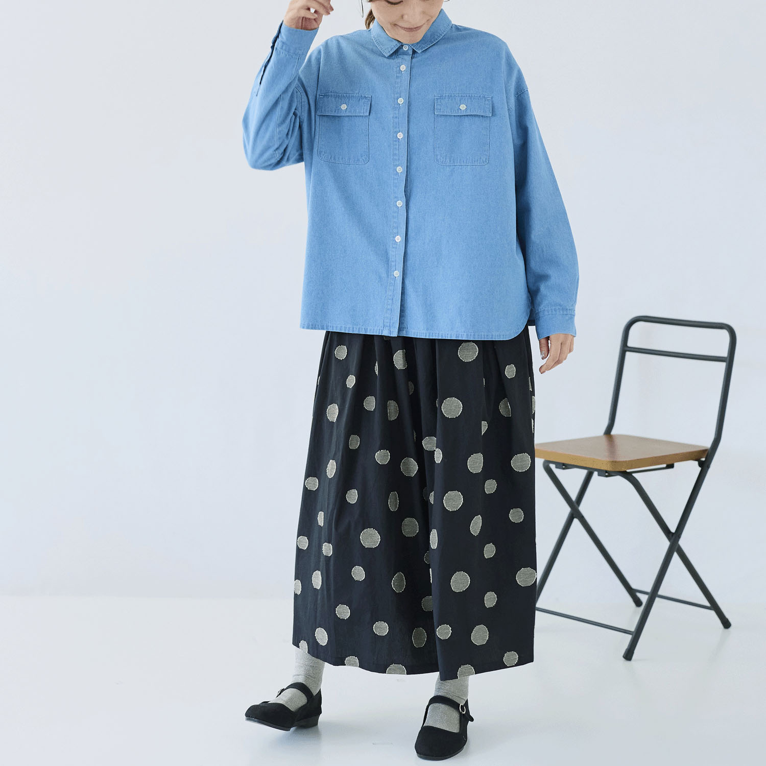 cloudnine ノンノ デニムシャツブラウス - 画像3