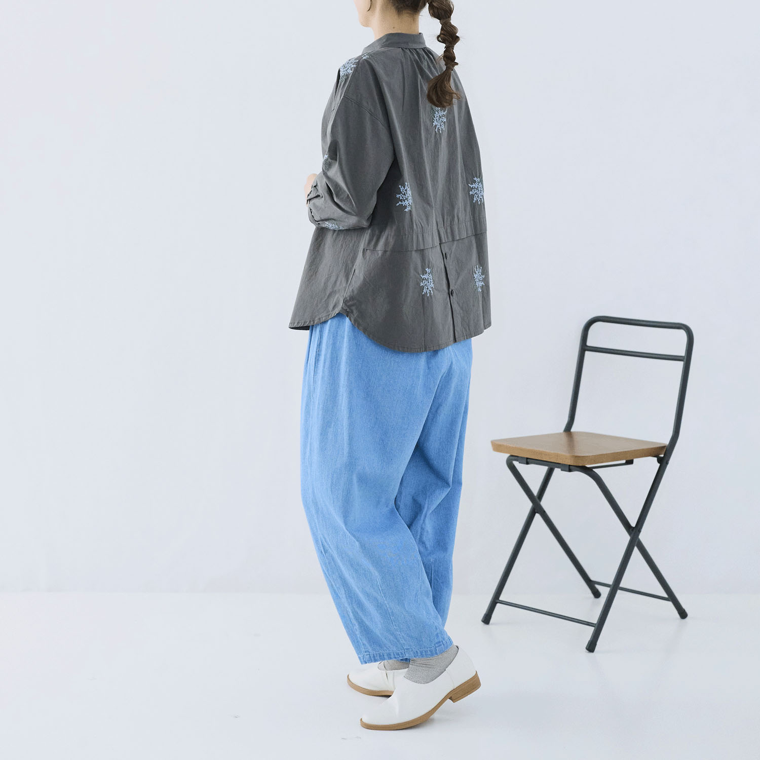 cloudnine ノンノ ミモザ刺繍7分袖ブラウス - 画像3