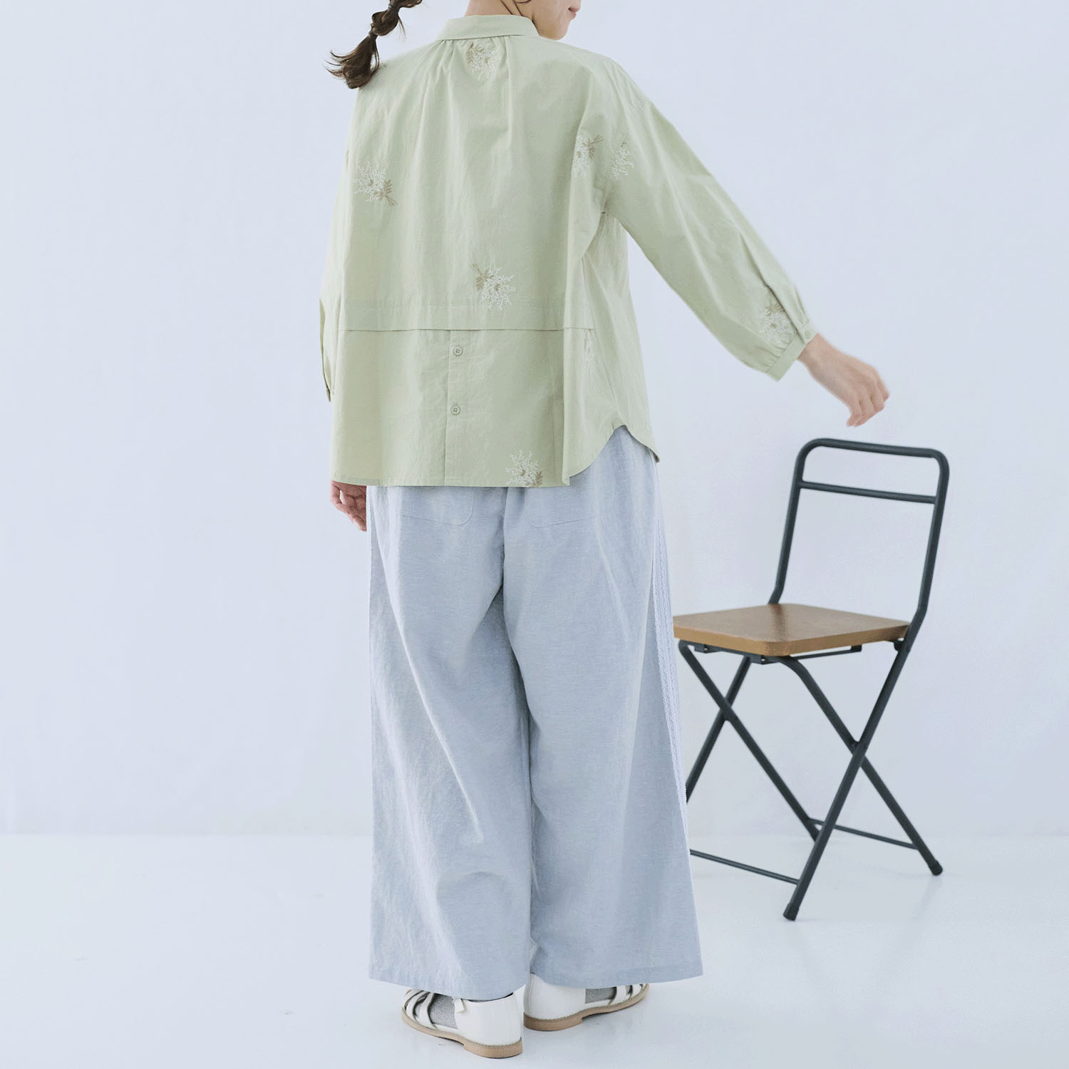 cloudnine ノンノ ミモザ刺繍7分袖ブラウス - 画像8